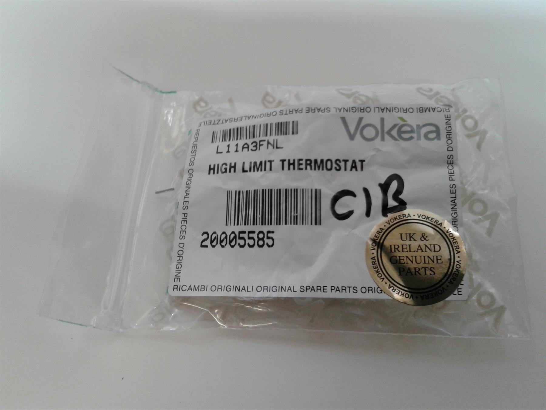 Vokera Compact 24SE 25 25A 29 & 29A Boiler High Limit Thermostat 20005585