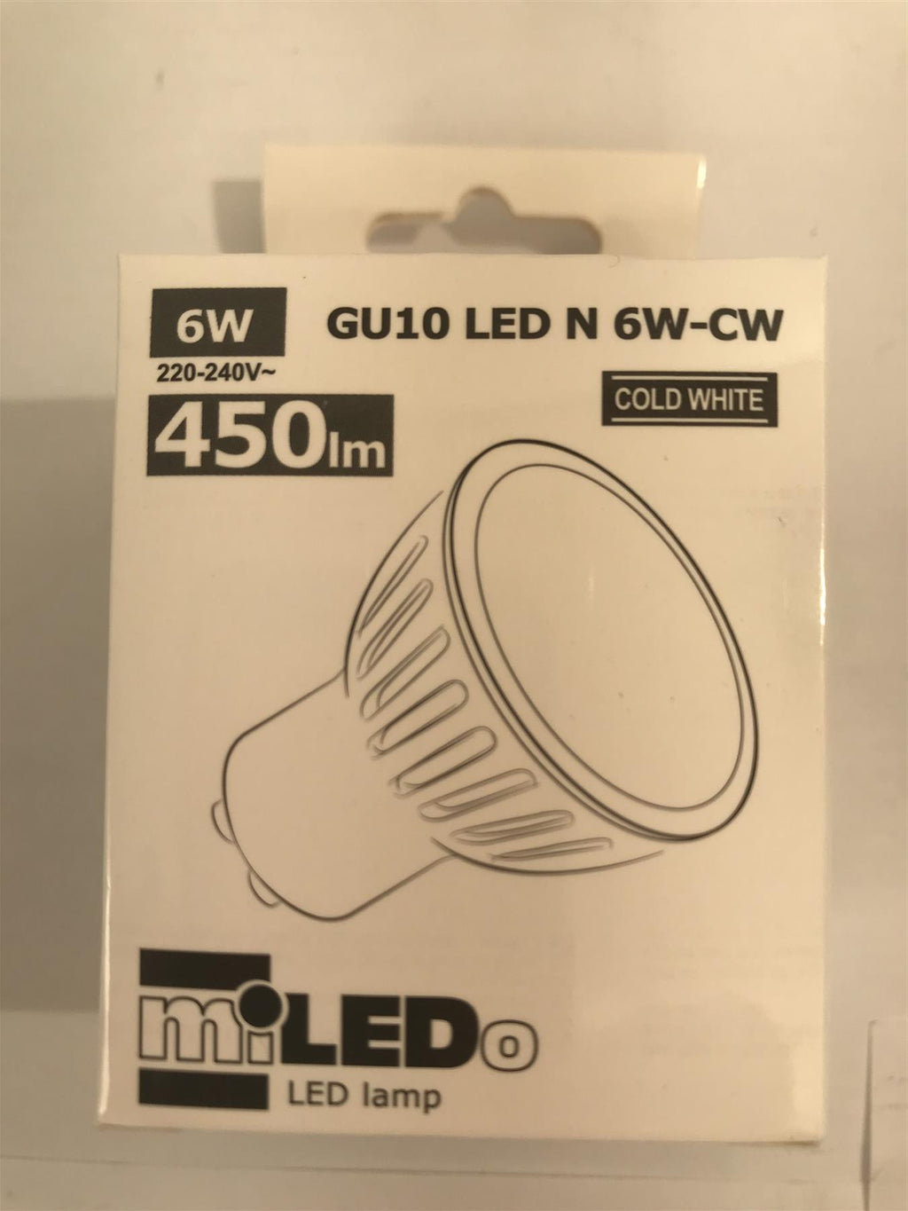 MiLED GU10 LED N 6W-CW 450lm 5300k (Cold White)  31011