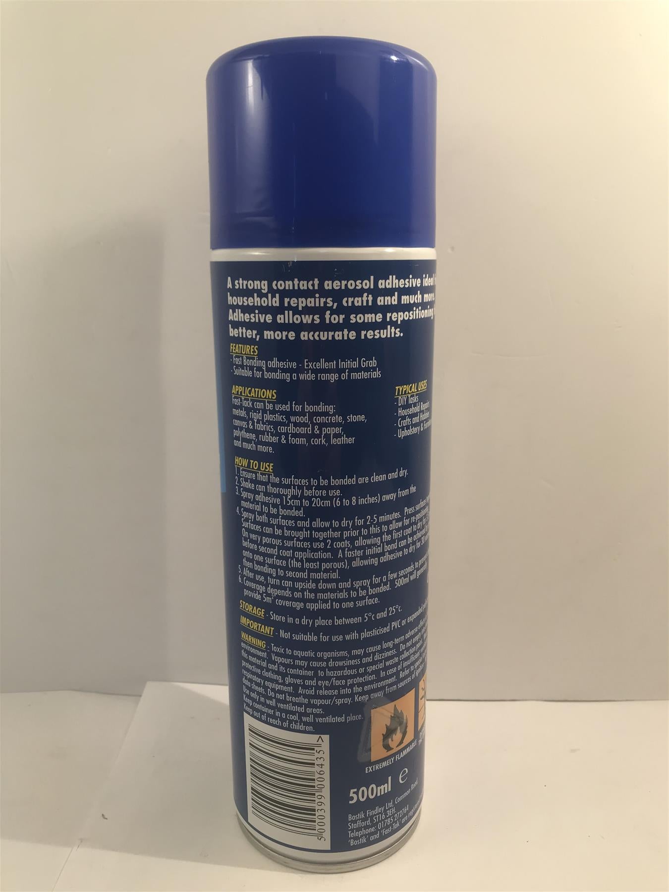 Bostik Fast Tak Multi Purpose Adhesive Spray 500ml