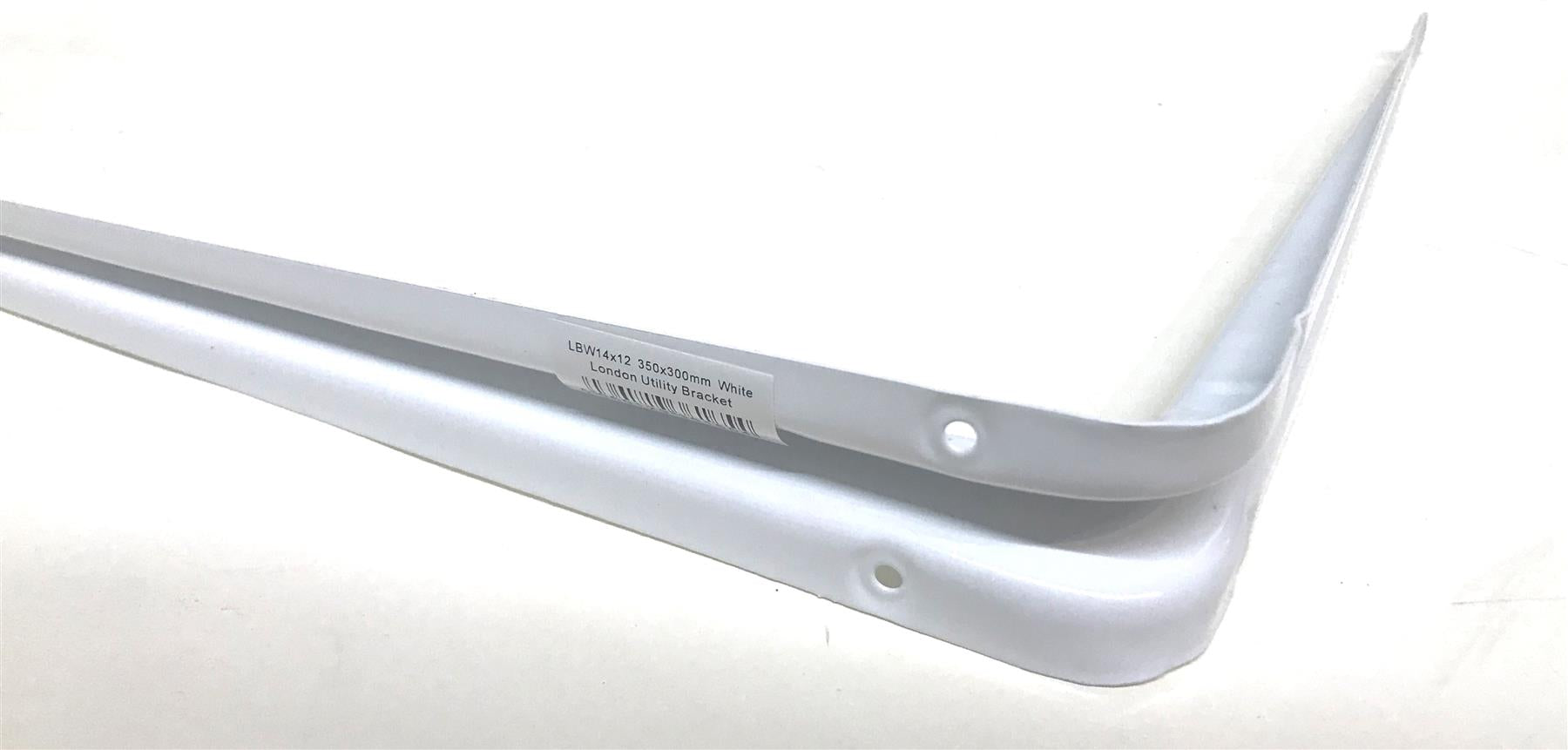 350x300mm 14"x12" Metal Shelf Support London Bracket White Strong Sturdy
