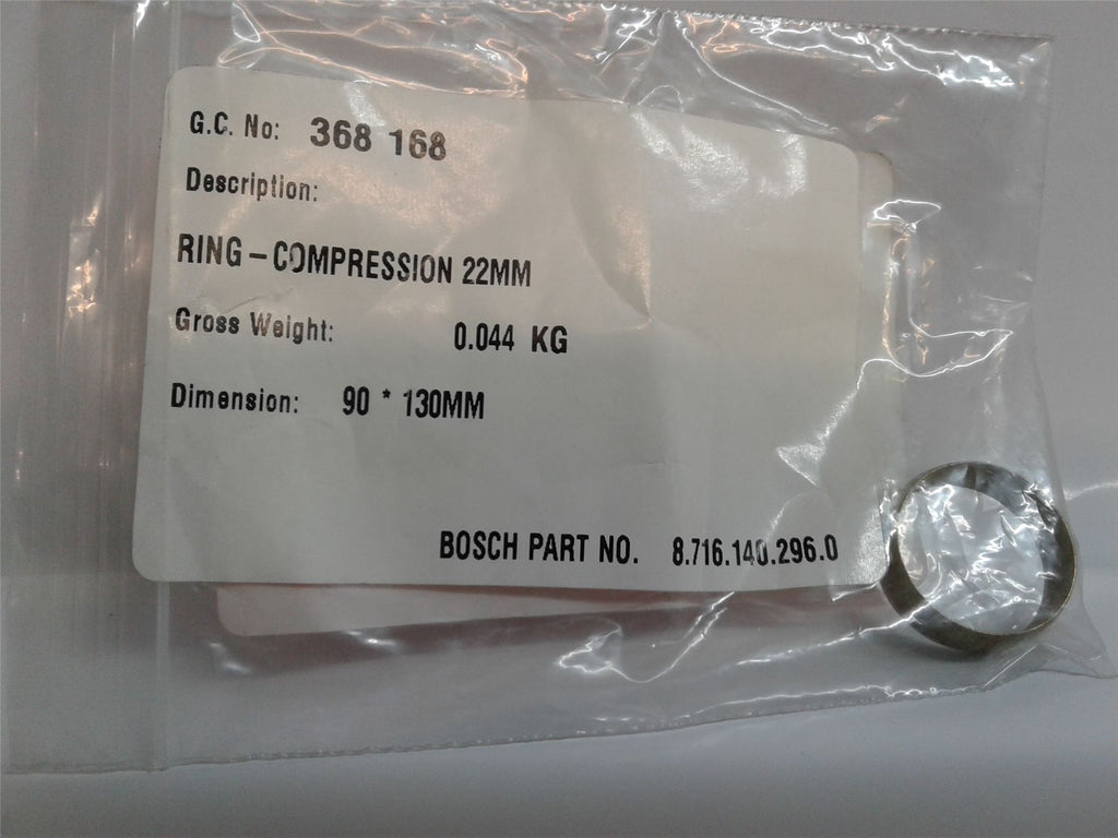 NEW Worcester BOSCH 87161402960 RING-COMPRESSION 22MM