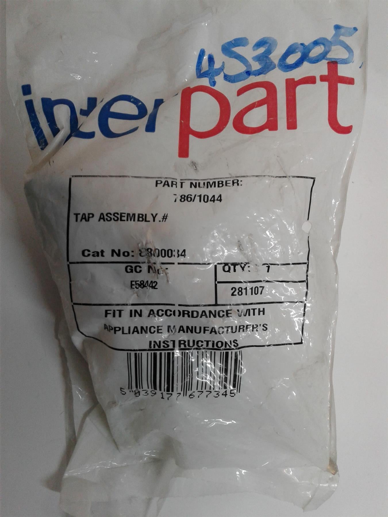 NEW POTTERTON 786/1044 TAP ASSEMBLY