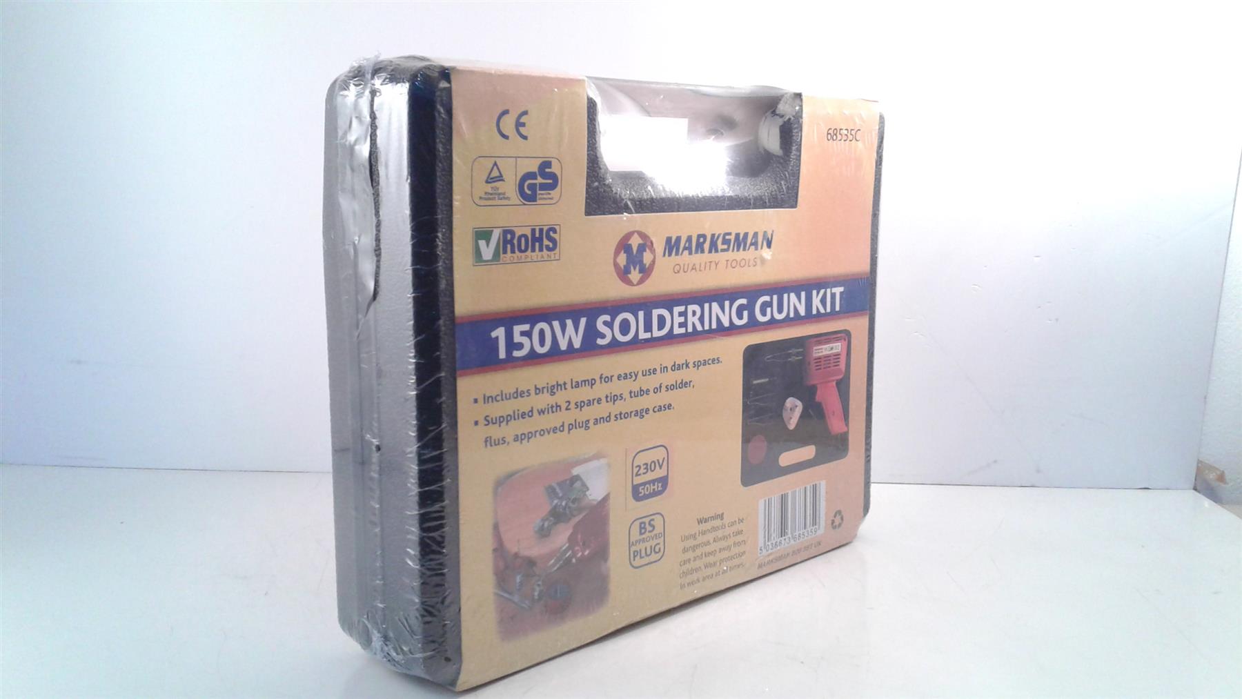 NEW 150W SOLDERING GUN KIT IN CASE BRIGHT LAMP 230V ELECTRICAL TOOLS