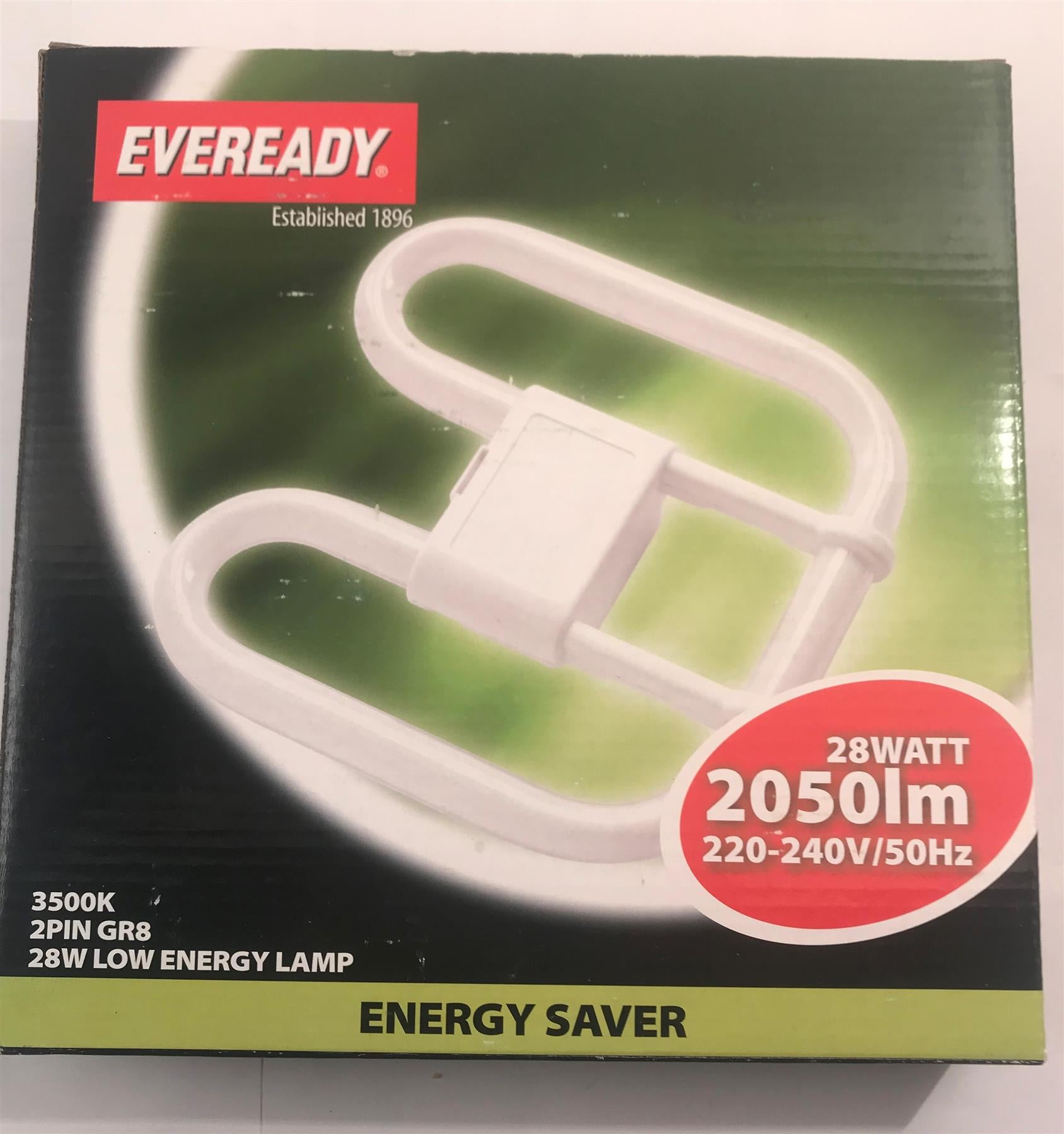 Eveready 2D Low Energy Saver Lamp Bulb 2 Pin GR8 28W 3500k 2050lm
