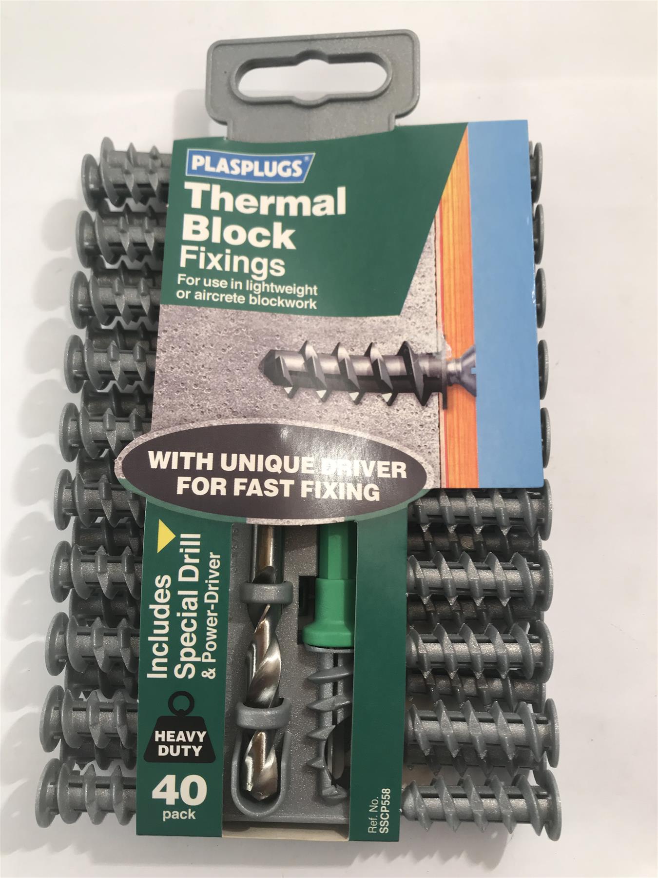 Thermal Block Fixings Includes Special Drill & Power-Driver  SSCP558