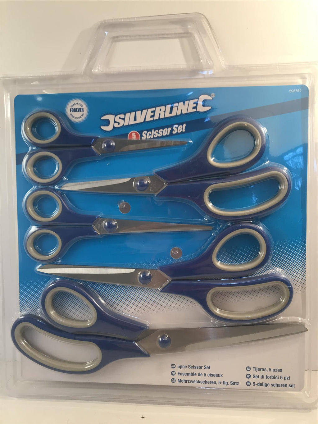 Silverline Scissor Set 5-Piece 140mm/155mm/195mm/215mm/250mm Scissors