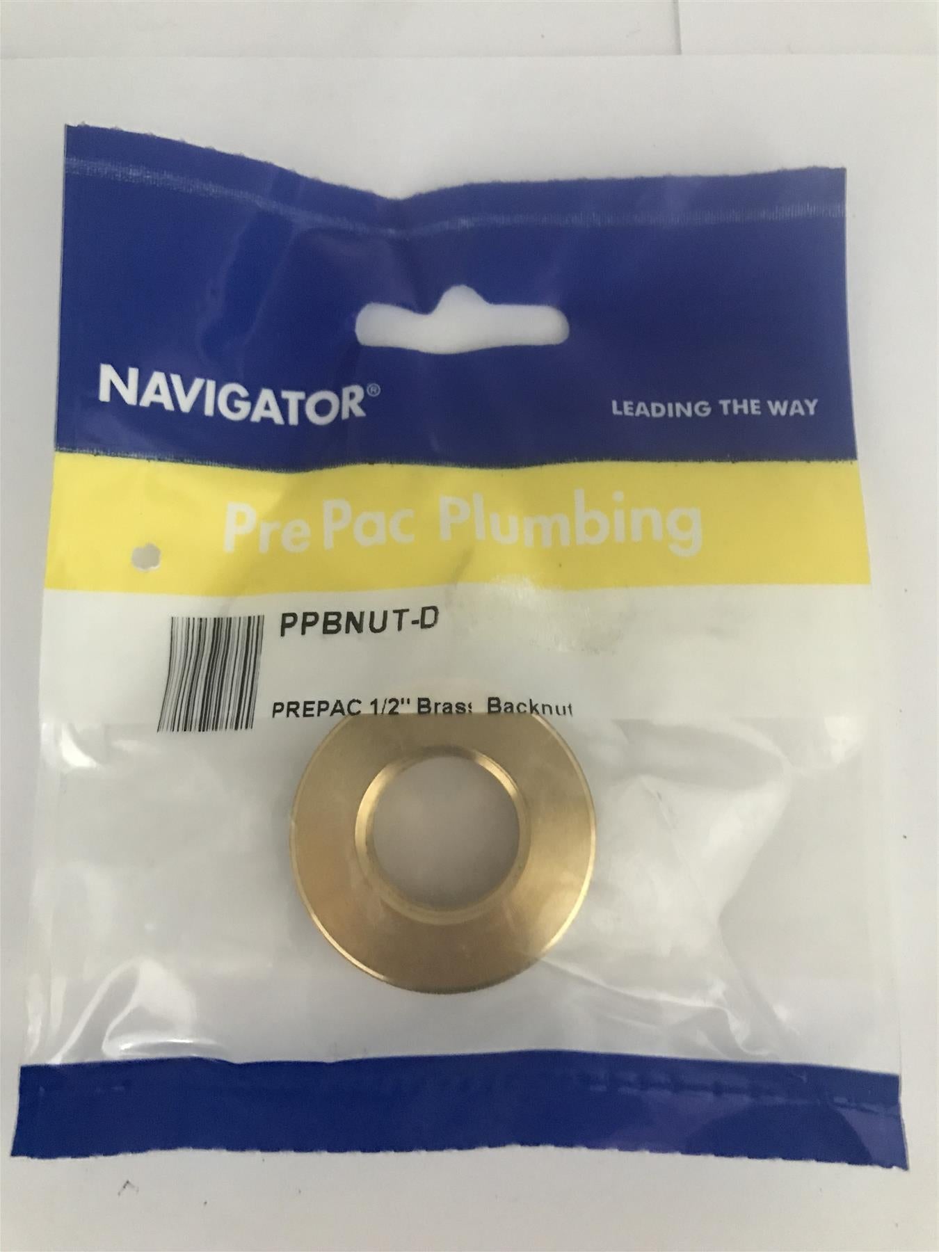 Navigator 1/2" Brass Backnut  PPBNUT-D