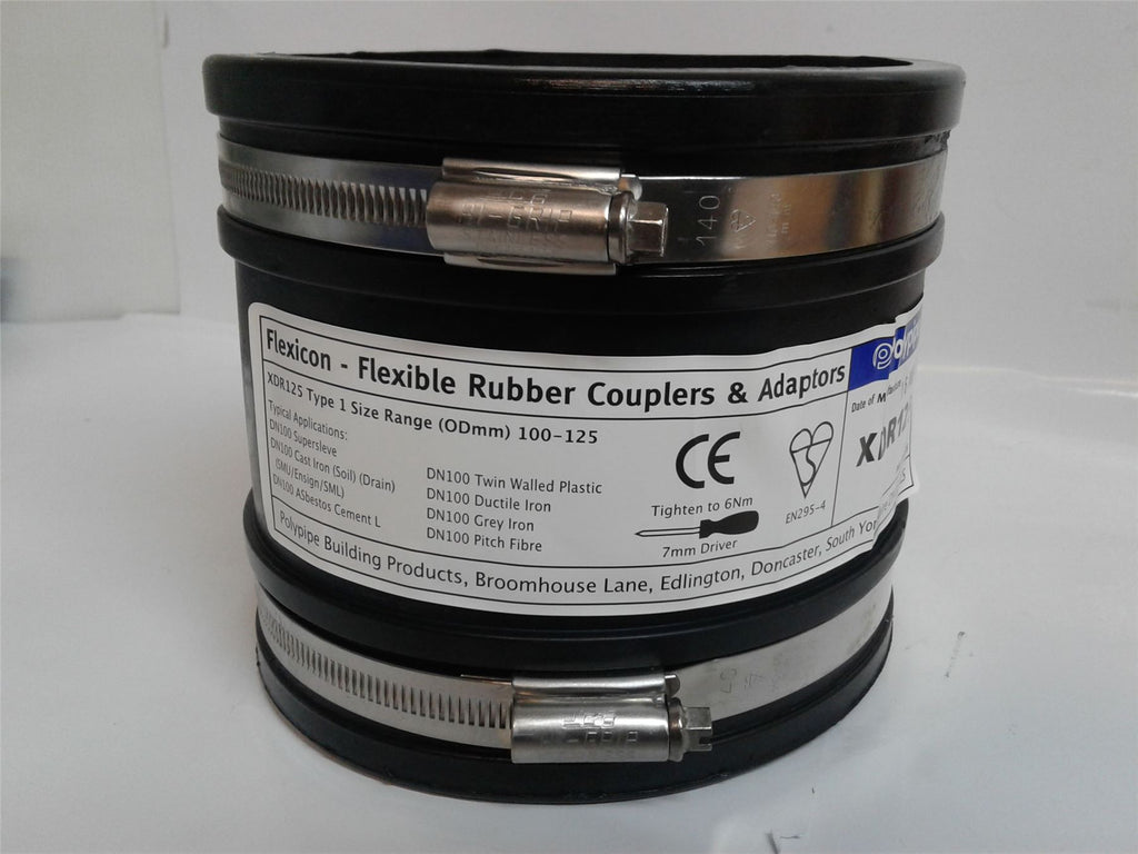 NEW Polypipe Flexicon 110mm-125mm COUPLERS & ADAPTERS XDR125