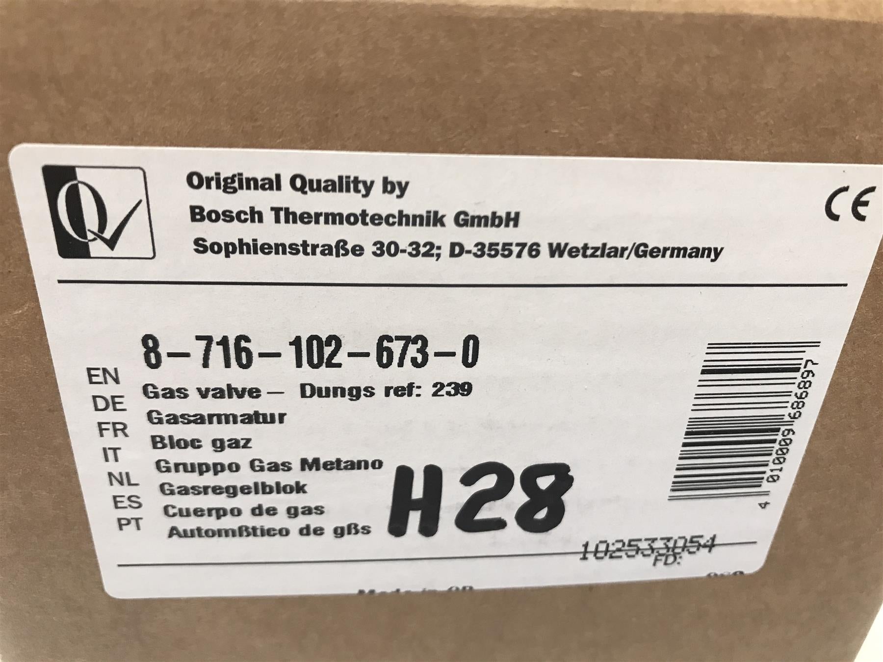 New Worcester 24CDi & 28CDi Gas Valve 87161026730 Dungs 239
