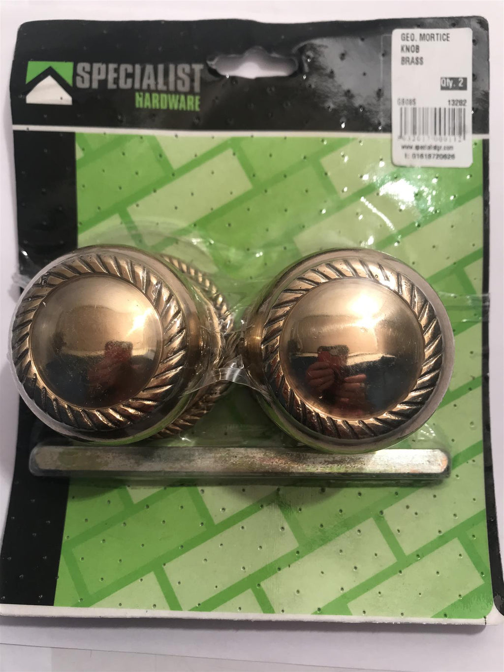 Specialist Georgian Brass Mortice Door Knob (1 Pair) 13282