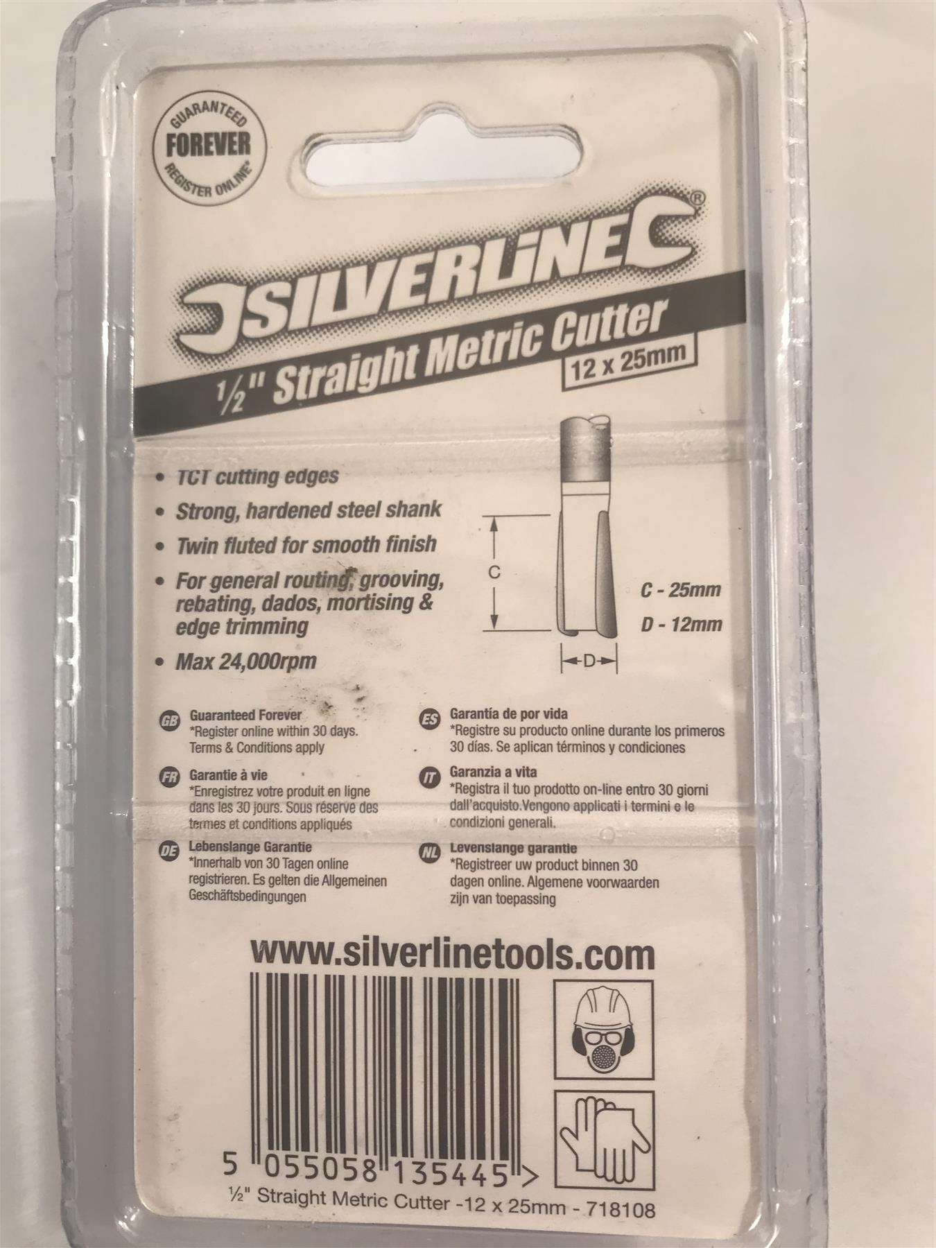 Silverline 1/2" Straight Metric Cutter 12 x 25mm 718108