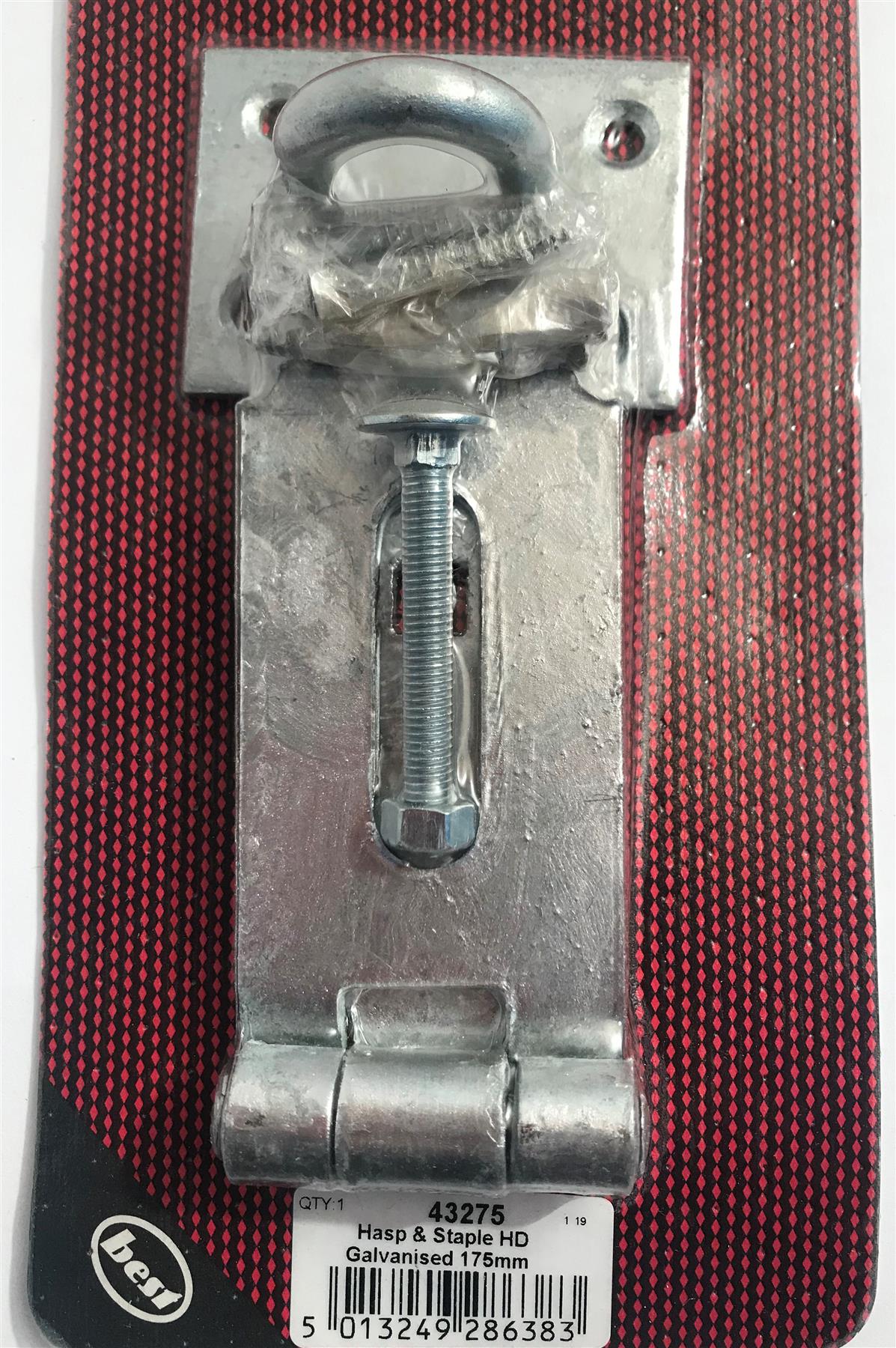 Best Heavy Duty Hasp & Staple Galvanised 175mm  43275
