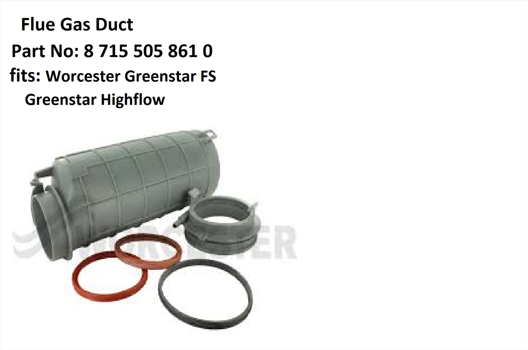 New Worcester Greenstar FLUE GAS DUCT 87155058610