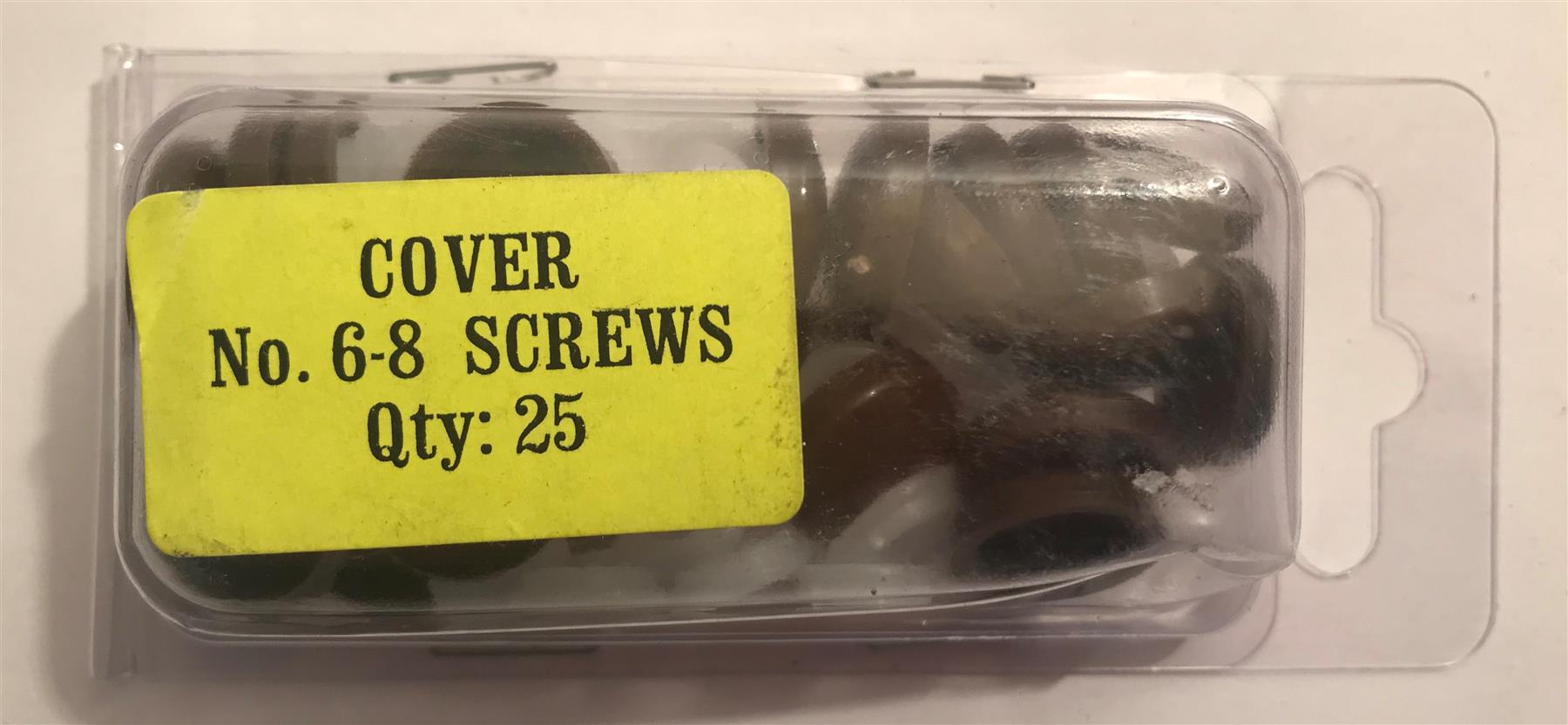 Dark Brown Screw Cover Caps Fits No. 6 - 8 Screws (Pk 25)