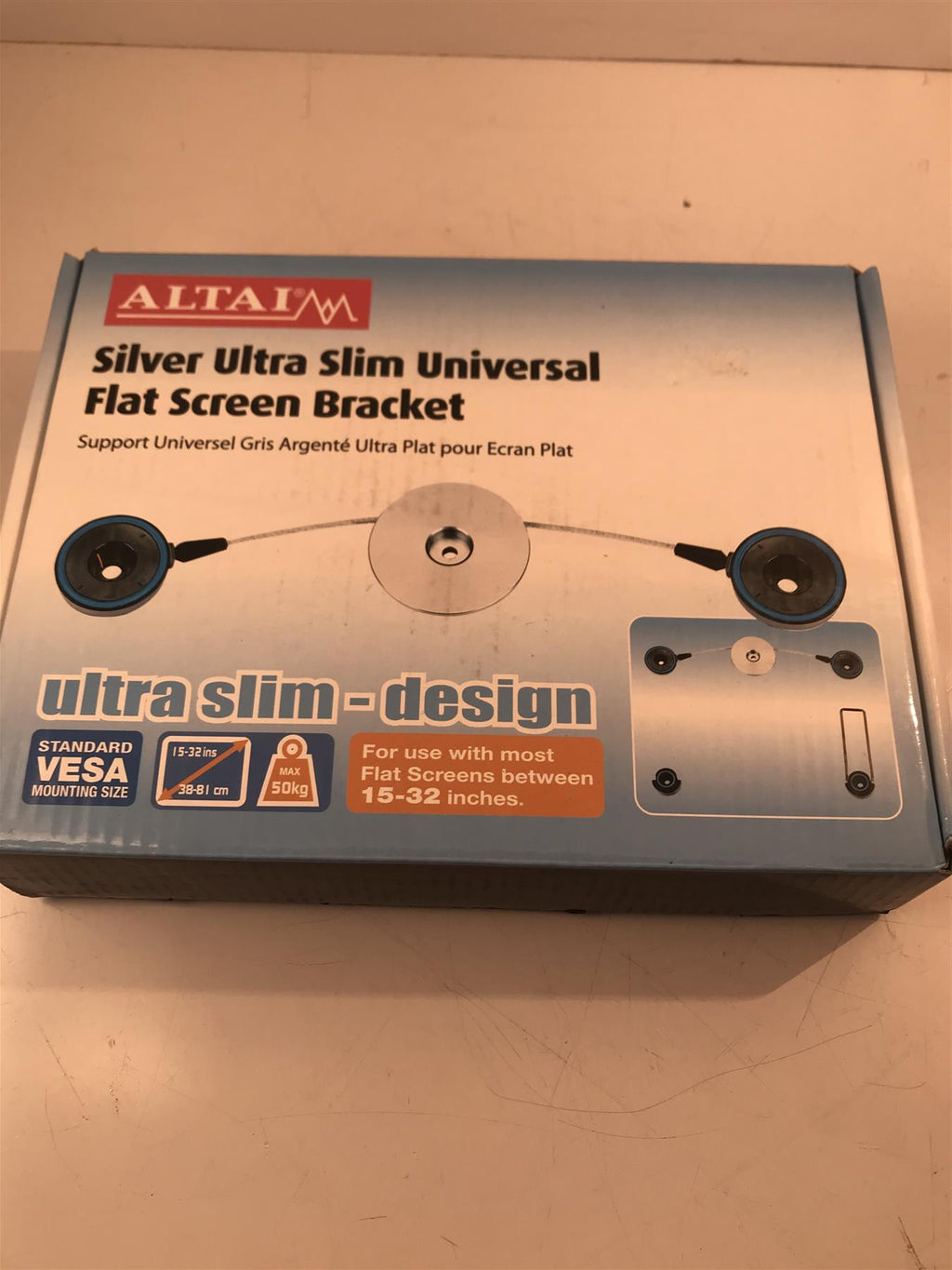 Altai Silver Ultra Slim Universal Flat Screen Backet 15-32"