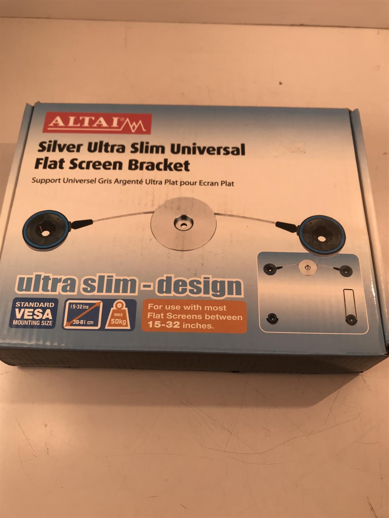 Altai Silver Ultra Slim Universal Flat Screen Backet 15-32"