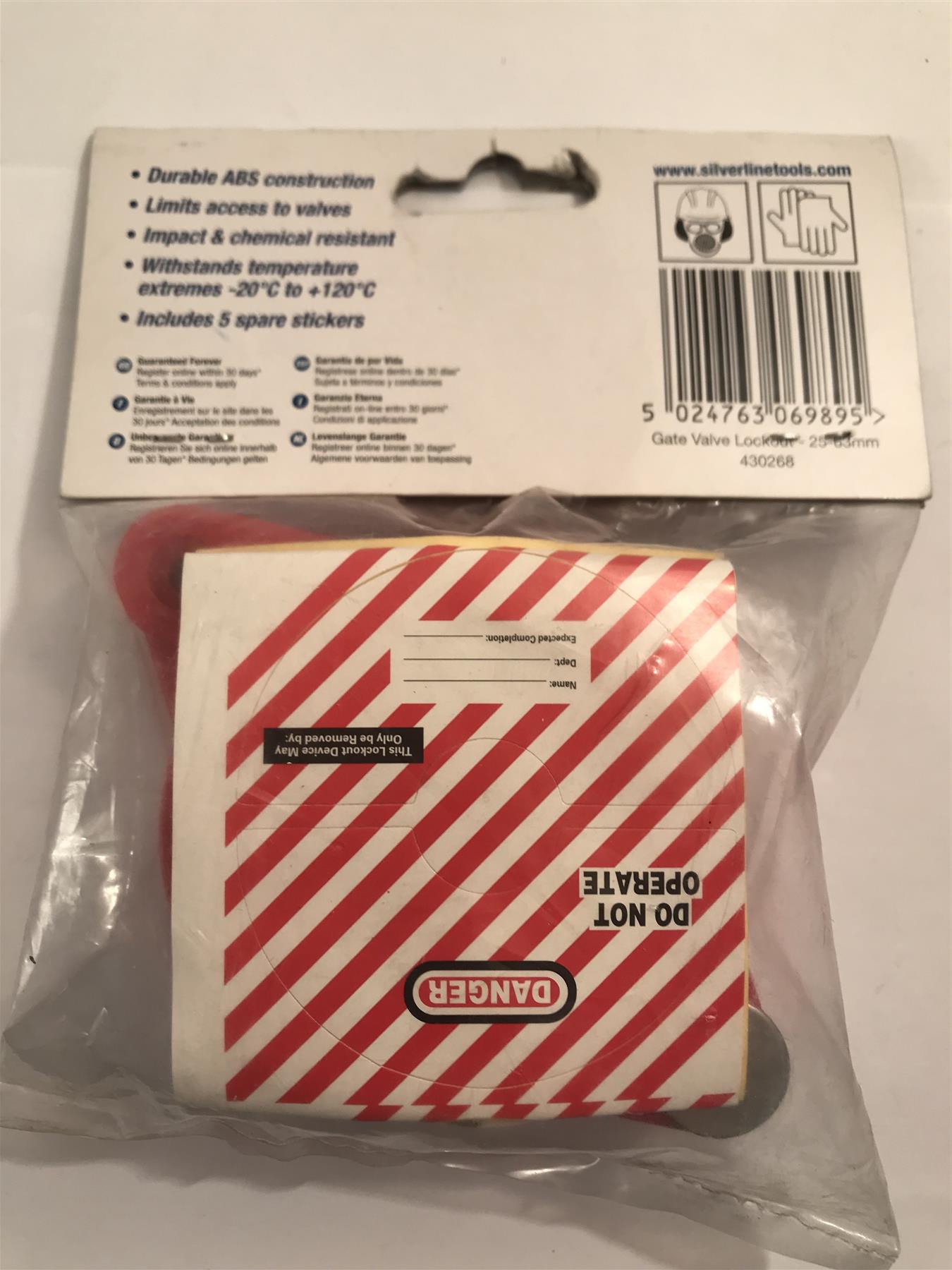 Silverline Fate Valve Lockout  25 - 63mm  430268