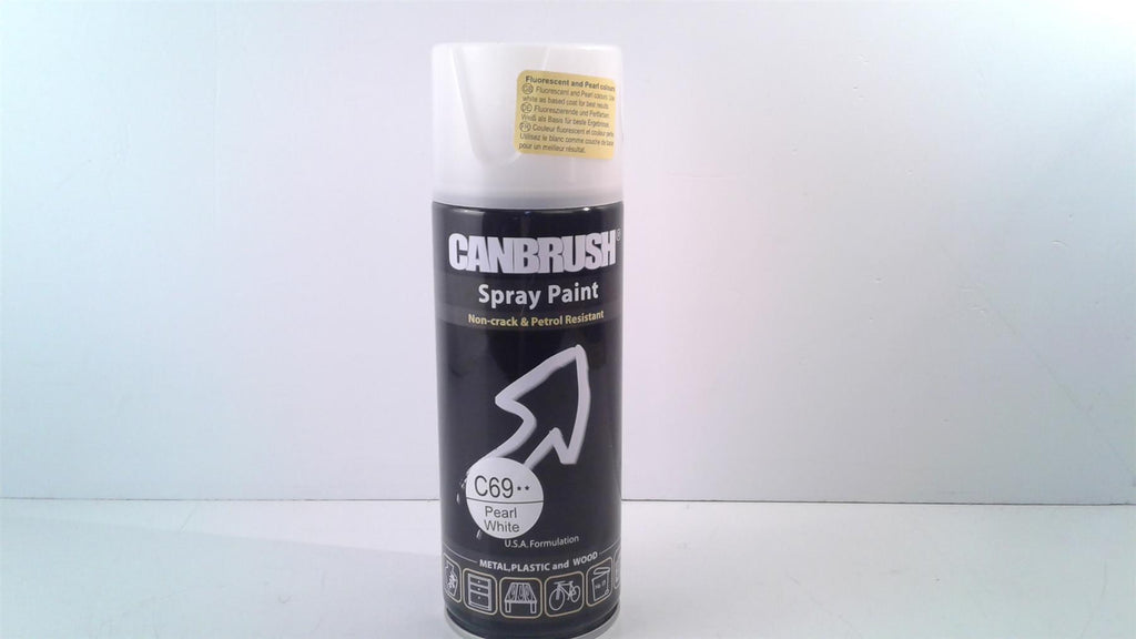 Canbrush Spray Paint C69 Pearl White for metal, plastic and wood