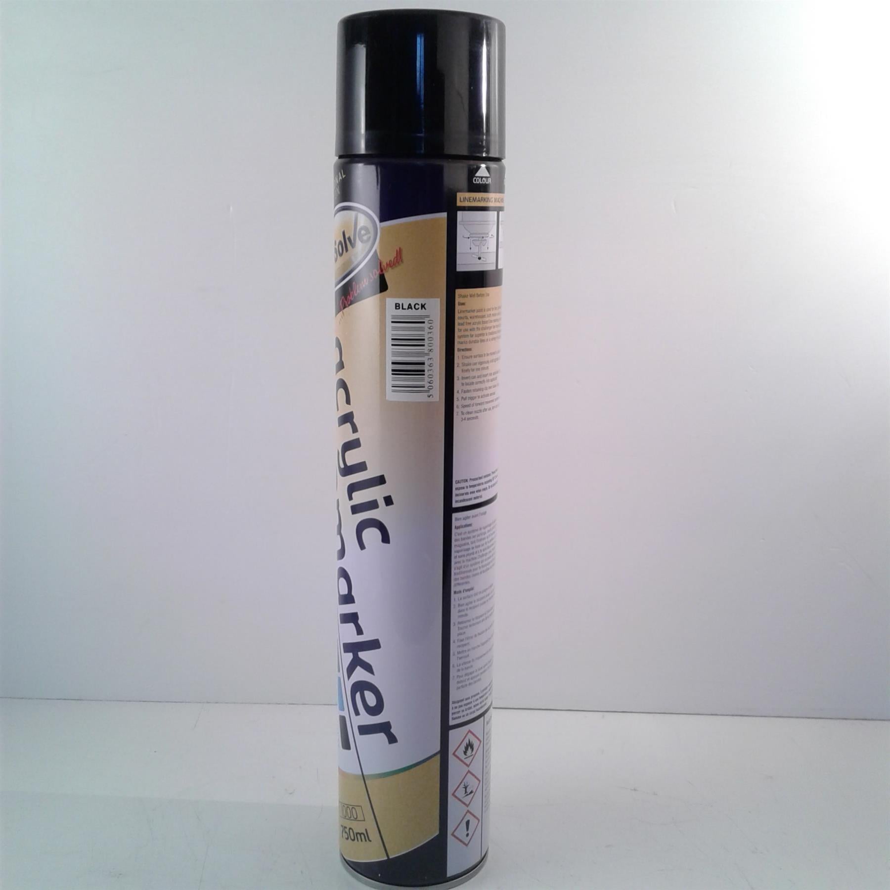Prosolve Black Acrylic Linemarker Xylene Free 750ml