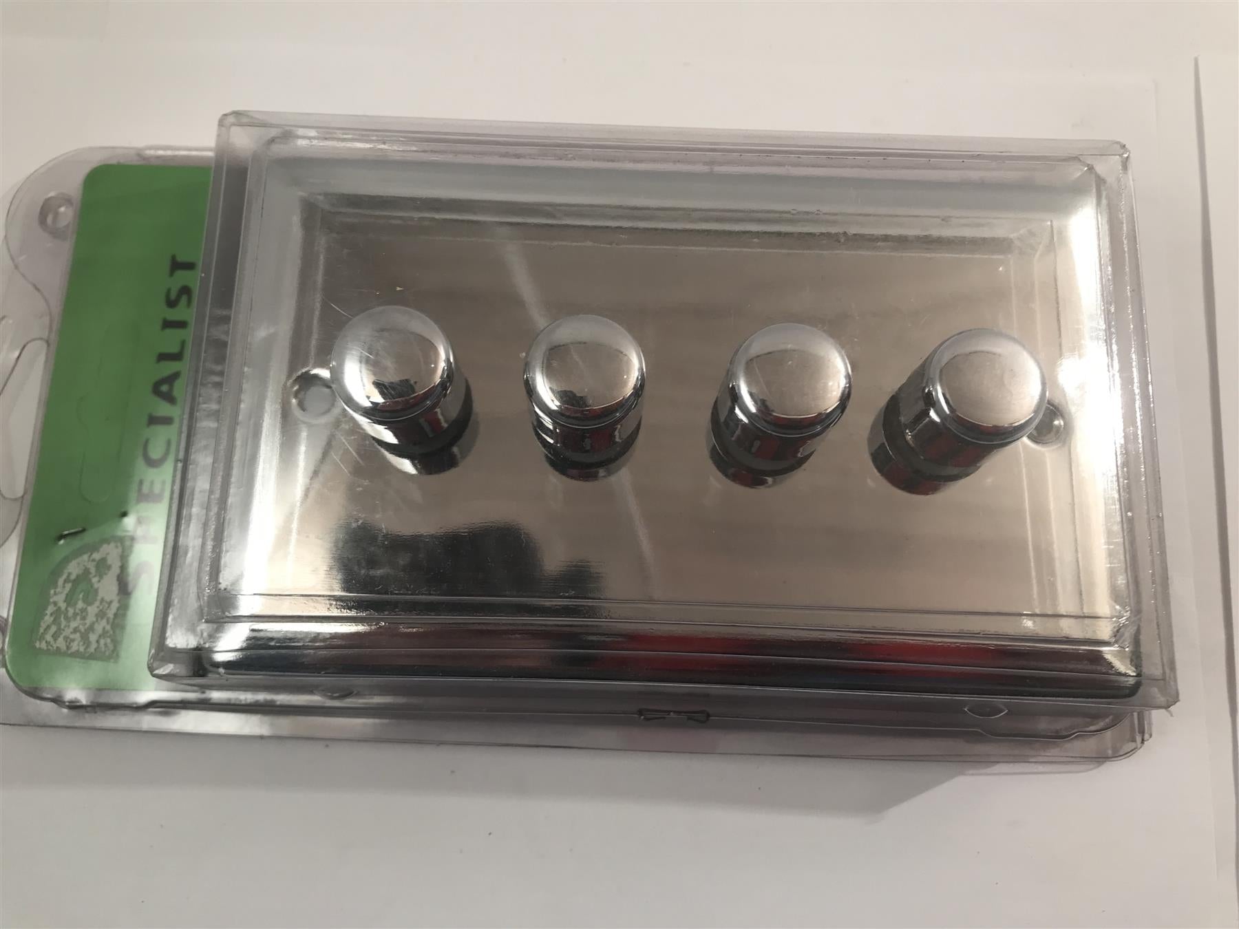 Specialist 4 Gang Dimmer Switch 400W Polished Chrome  SEC44