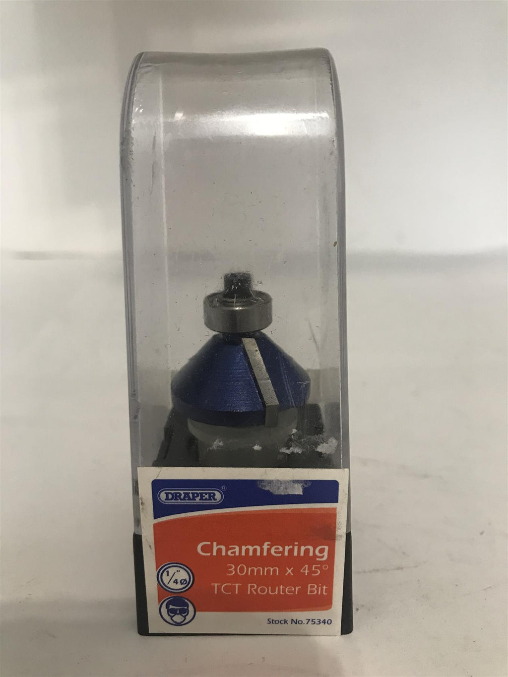 Draper 75340 1/4" Chamfering 30mm x 45° TCT Router Bit
