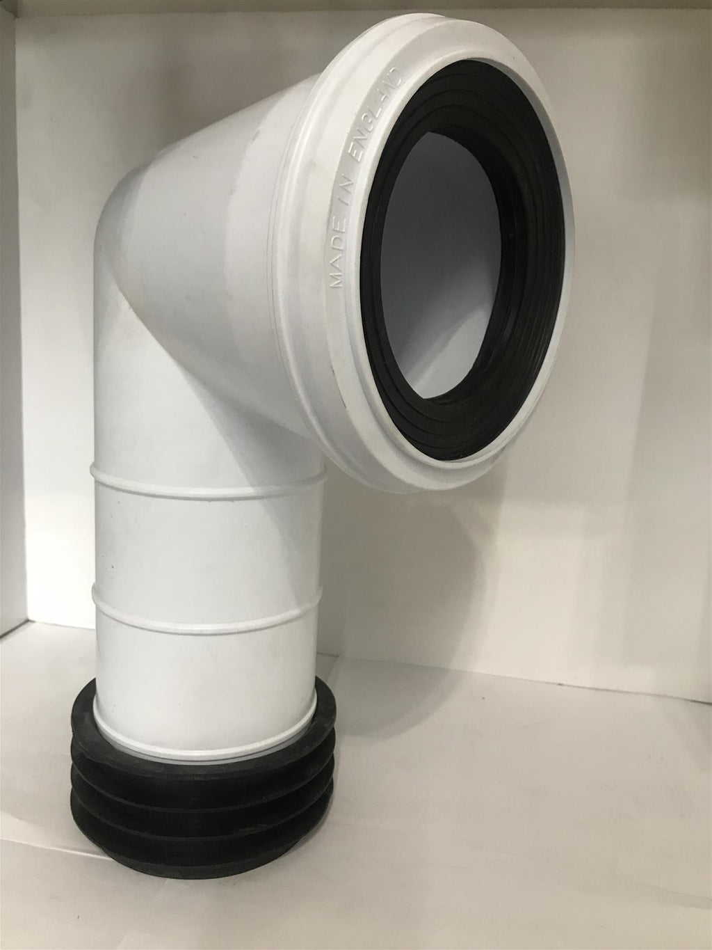 90° BEND RIGID WC PAN CONNECTOR 110mm (4") SOIL PIPE TOILET WASTE
