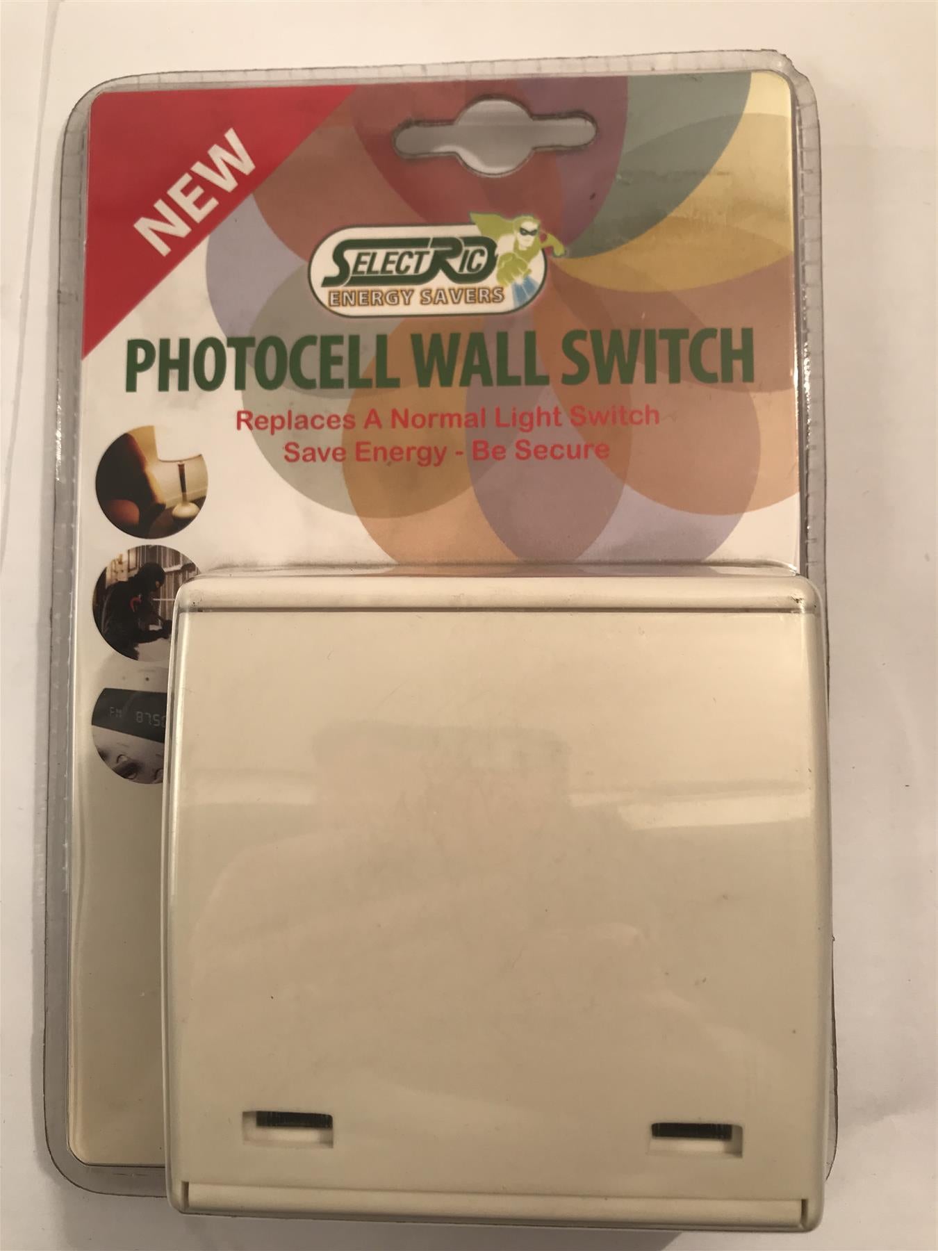 Selectric Energy Saver Photocell Wall Switch 1-8hr adjustable on/off time EWS-PC