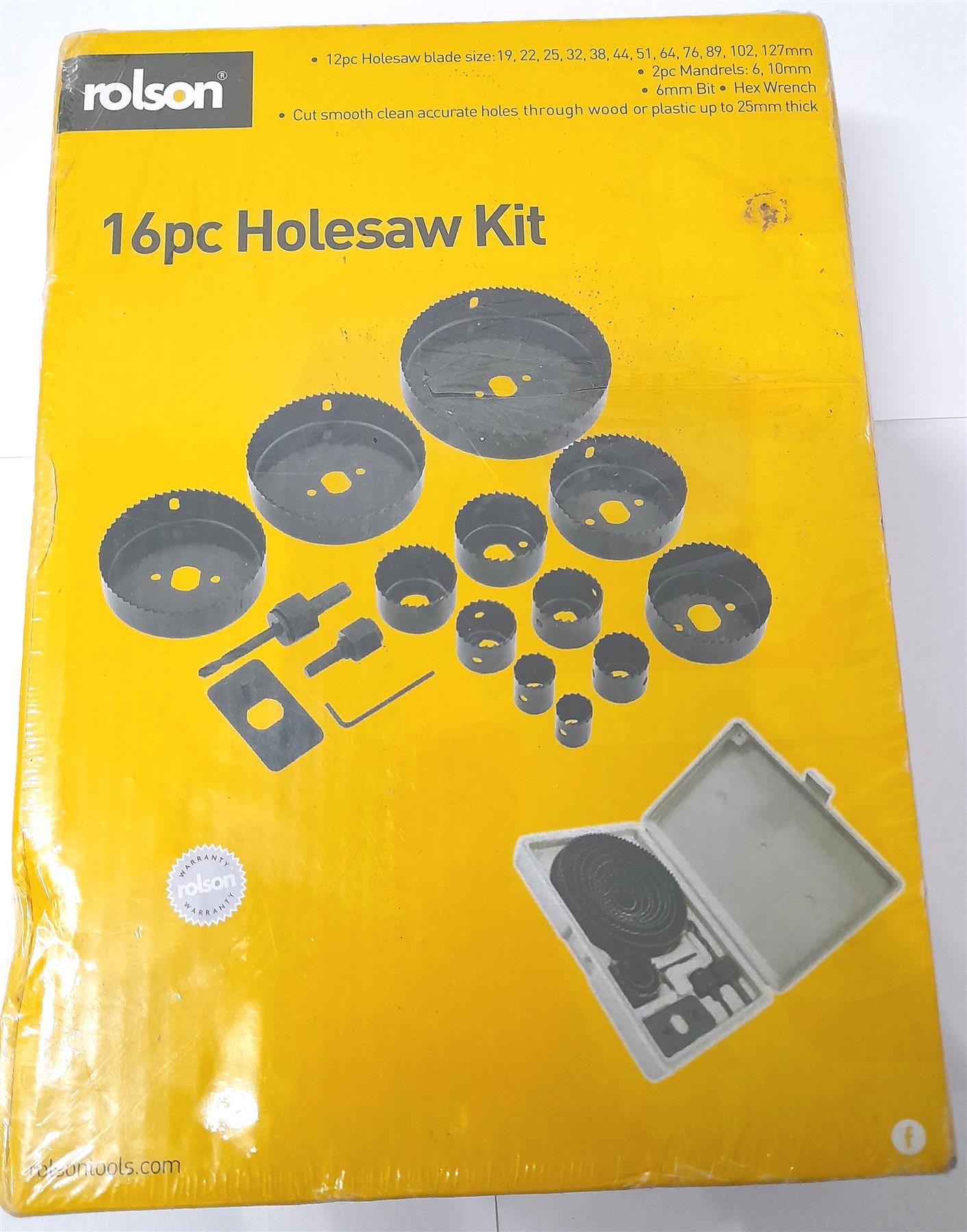 Rolson 58139 16 pc Hole Saw Kit