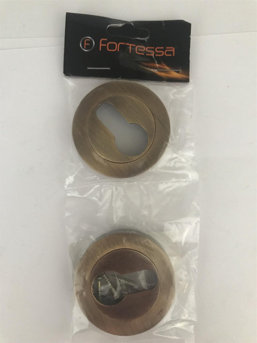 Fortessa Keyhole Escutcheon 51mm Brass Plated  FEESC-AB  2 Pack