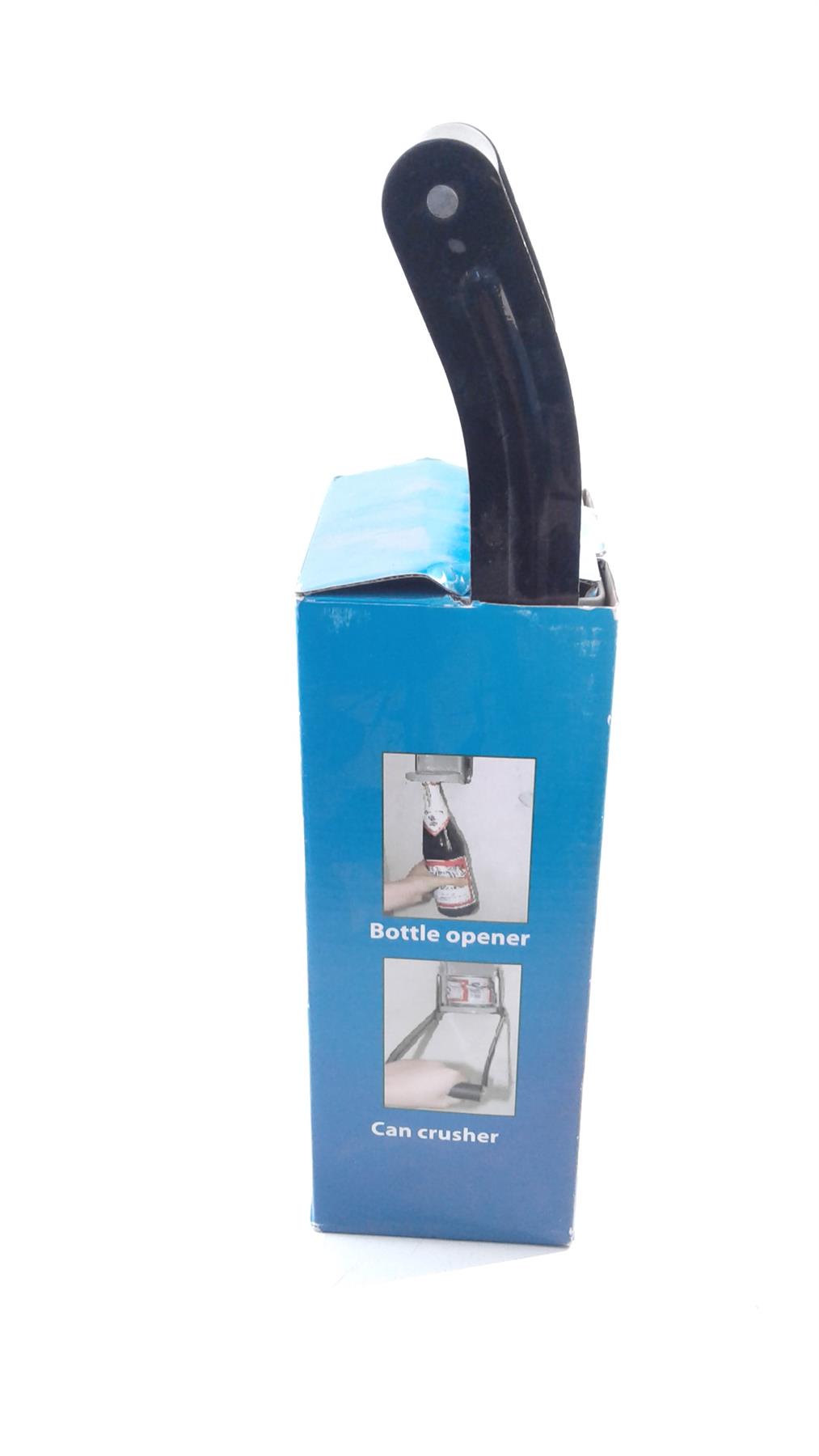 12OZ LARGE BEER TIN CAN CRUSHER WALL MOUNTED RECYCLING TOOL BOTTLE OPENER 500ML