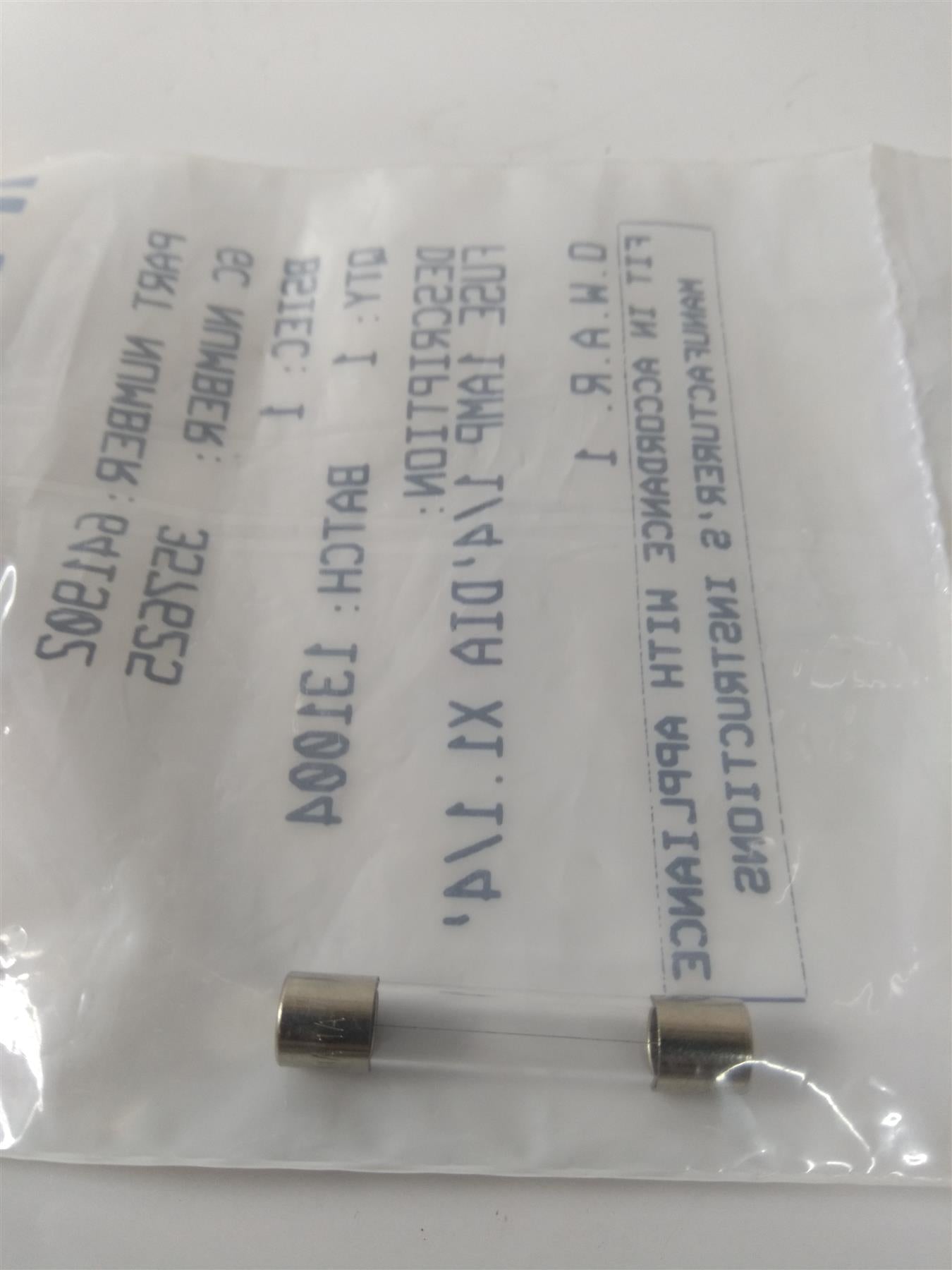 NEW POTTERTON 641902 FUSE 1AMP 1/4'DIA X1.1/4'