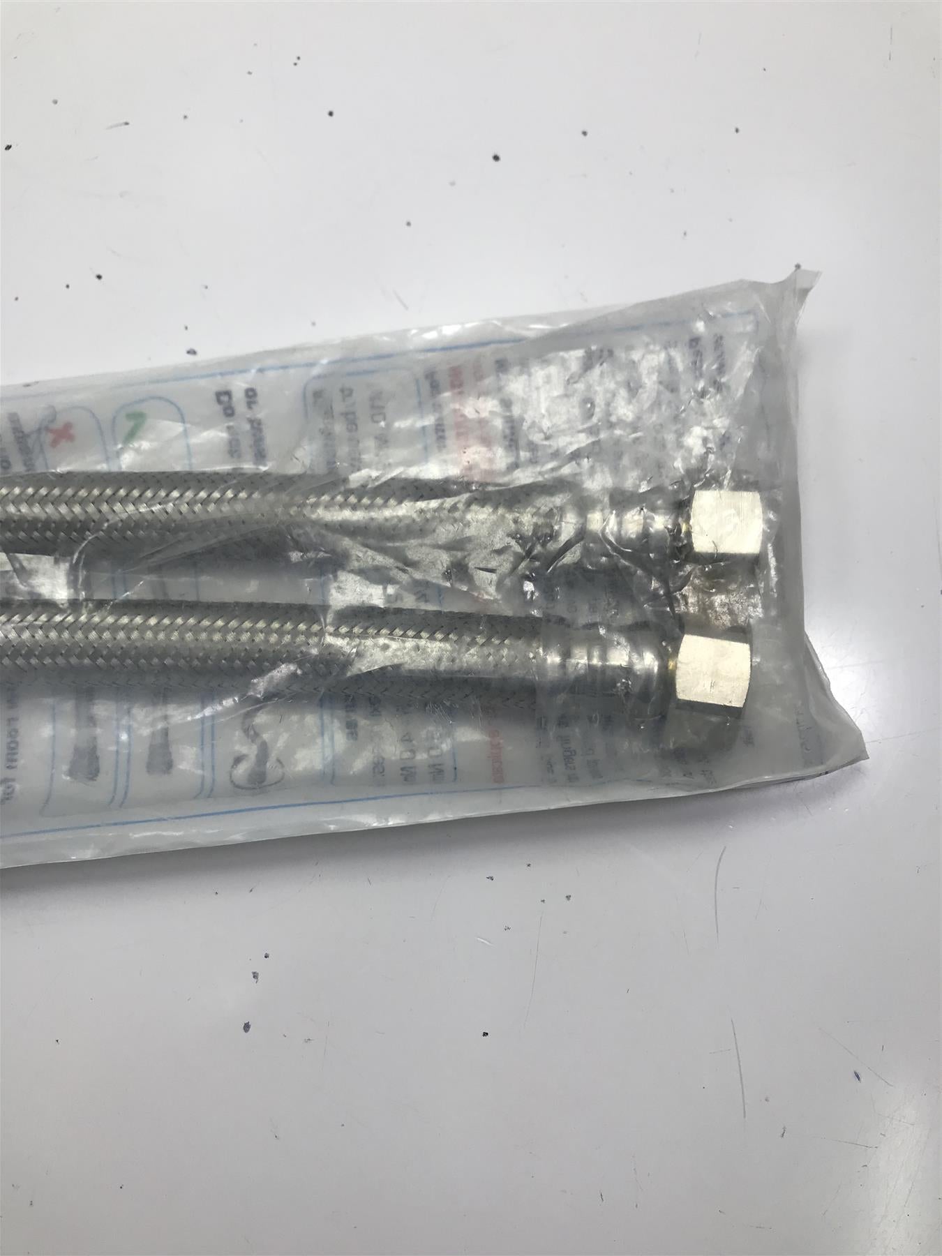 John Guest 15mm x 1/2" bsp SV 300mm Flexi Hose Service Valve JG FLX37P