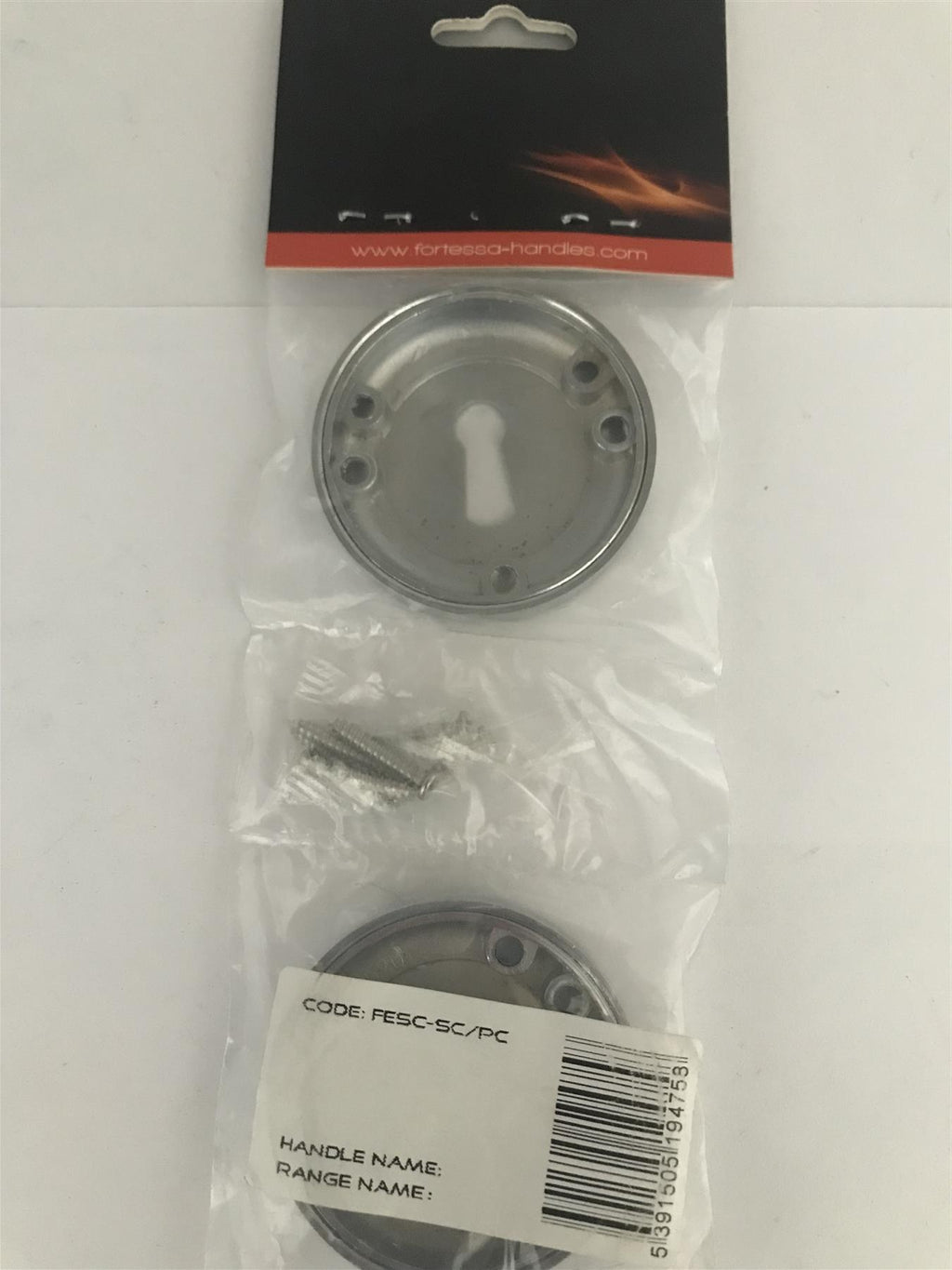 Fortessa Keyhole Escutcheon 51mm Satin /Polished Chrome  FESC-SC/PC 2 Pack