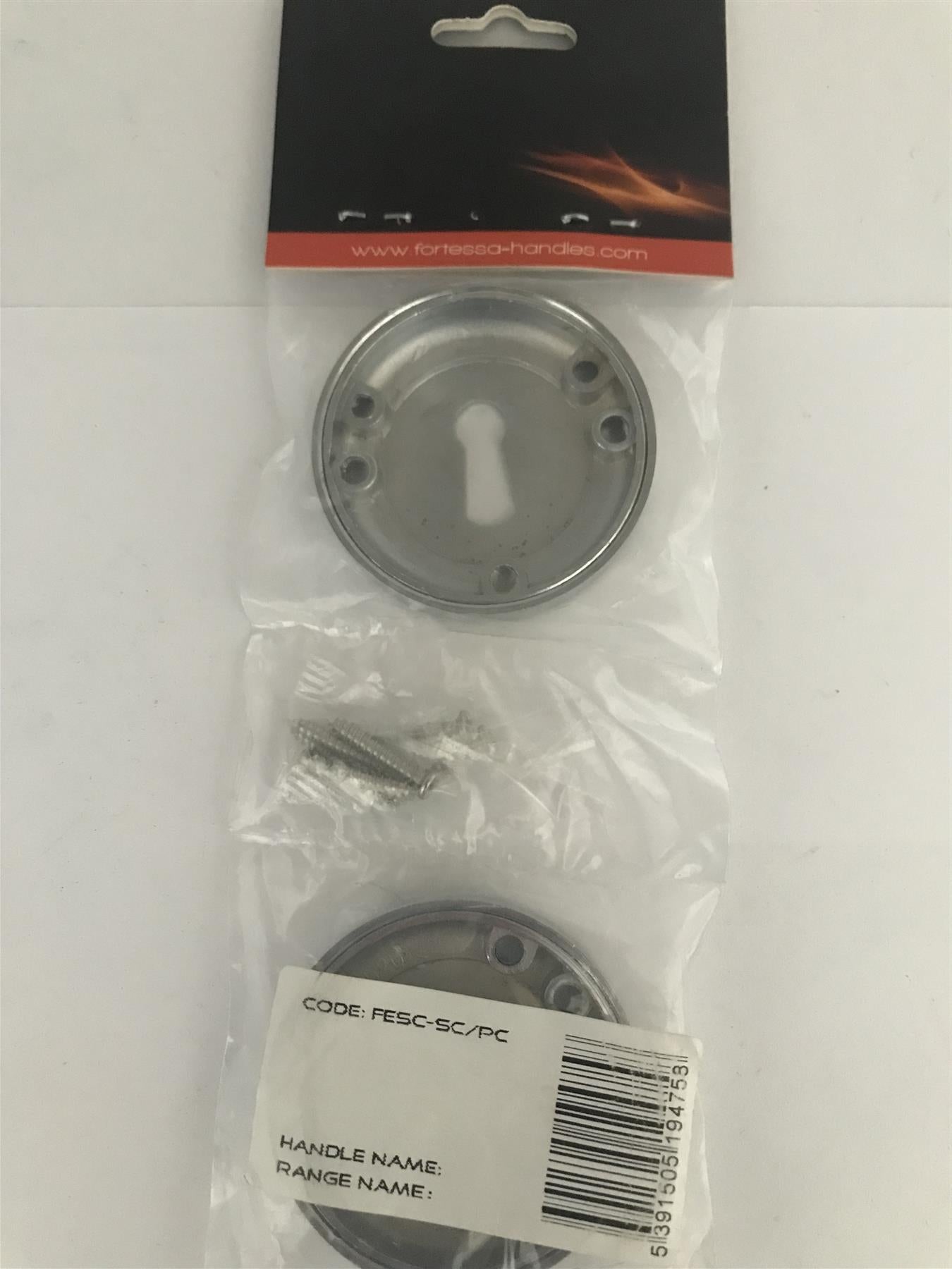 Fortessa Keyhole Escutcheon 51mm Satin /Polished Chrome  FESC-SC/PC 2 Pack