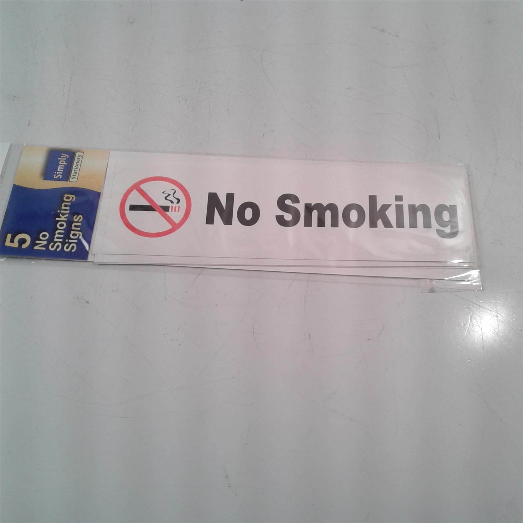 No Smoking Signs self adhesive (Pack of 5)