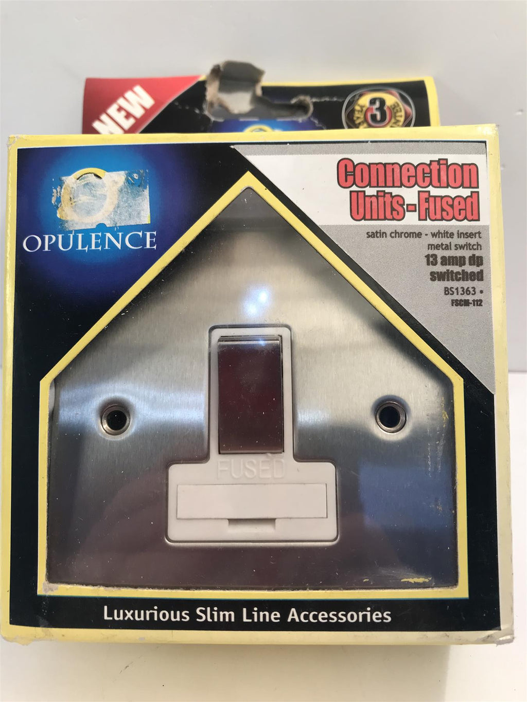 Opulence Satin Chrome 13A Fused DP Switched White Insert  FSCM-112