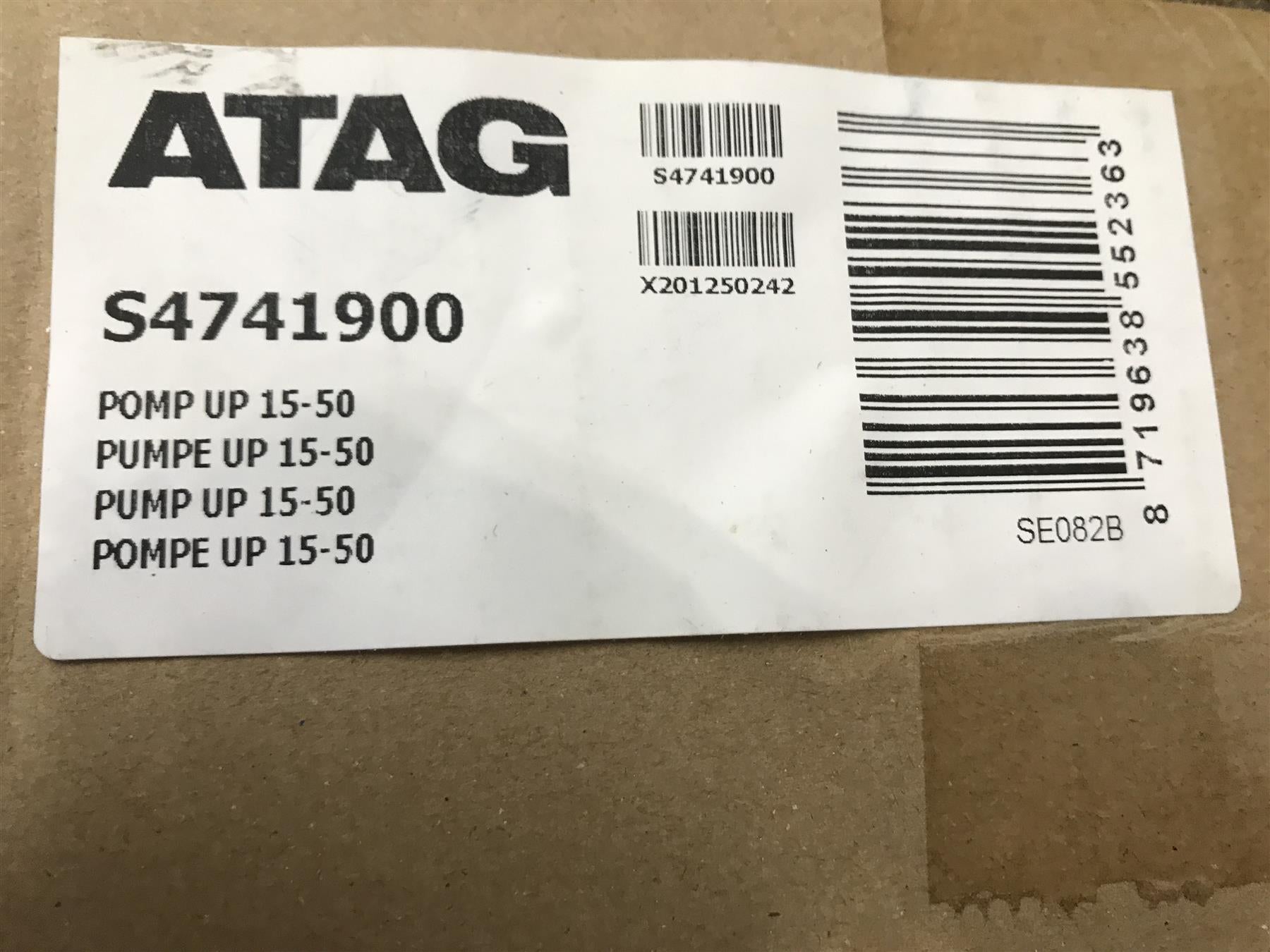 ATAG S4741900 PUMP UP 15-50 NEW