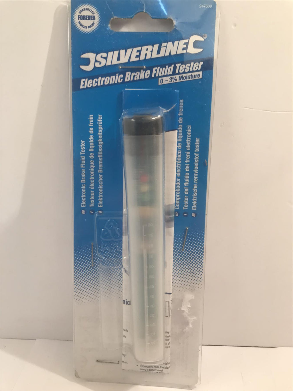 Electronic Brake Fluid Tester 0-3% Moisture 3 Colour LED Display 247609