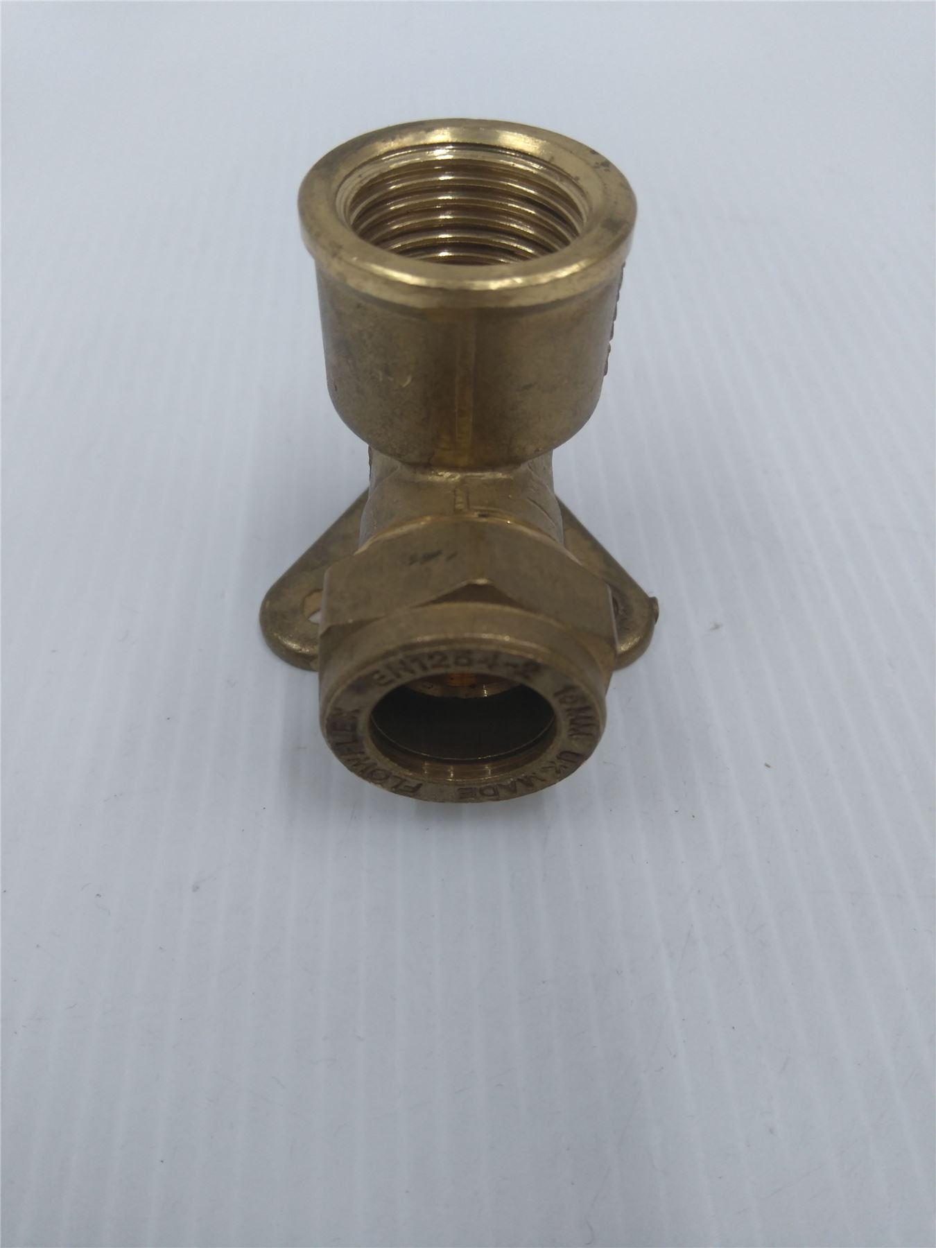 New Brass Fitting EN1254 2 22mm x 3/4 ''  90 Degree  Wallplate Elbow