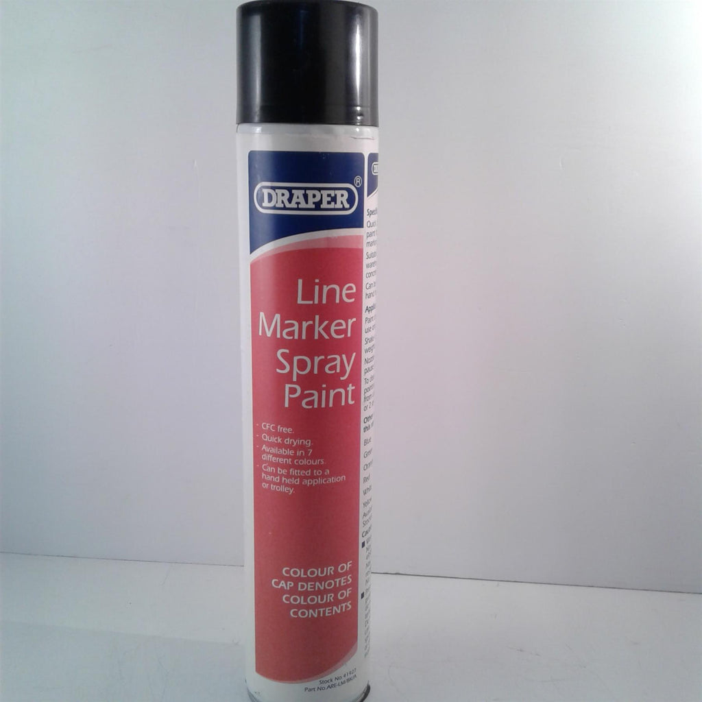 Draper Black Line Marker Spray Paint 750ml