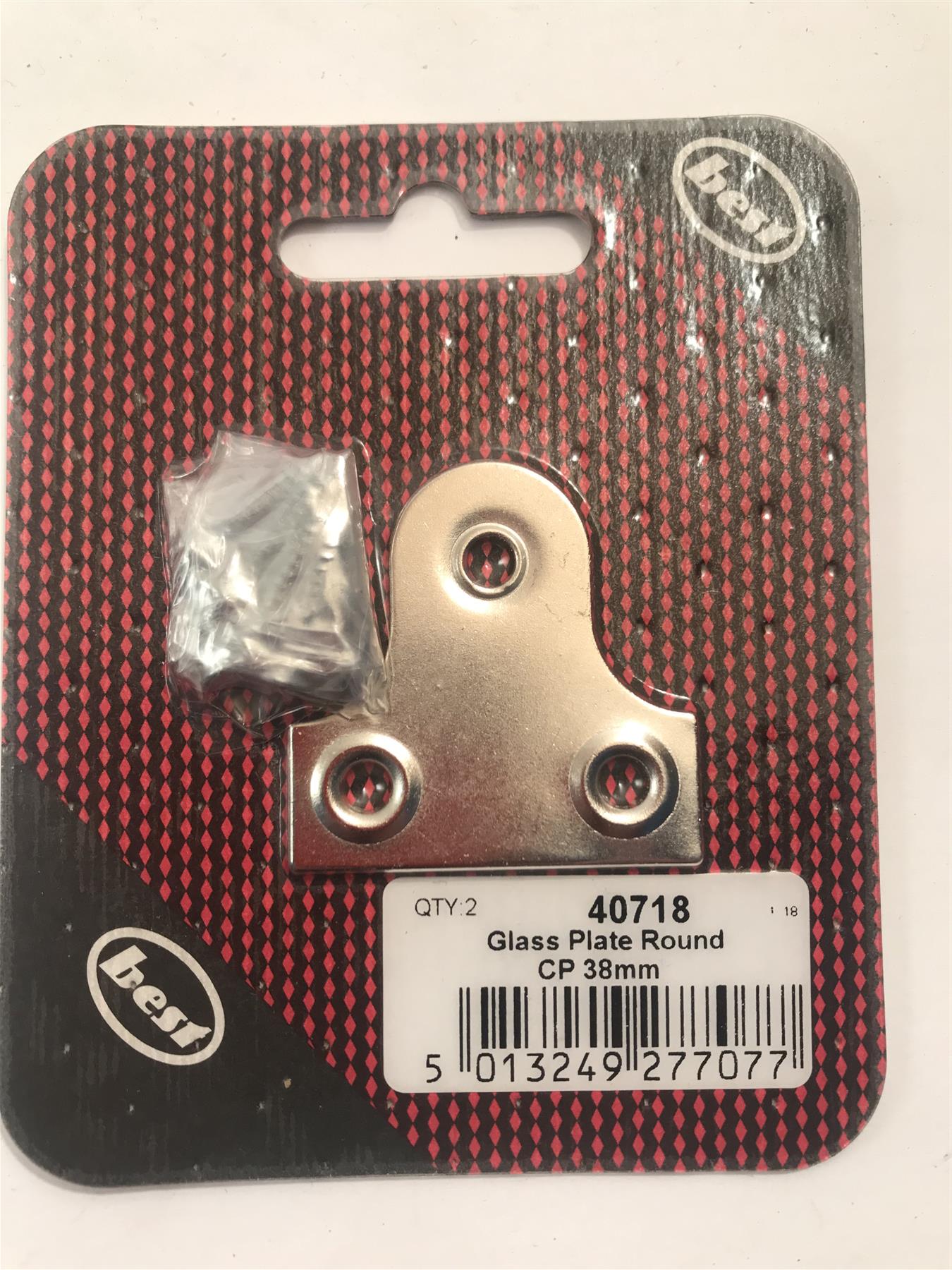 Best Chrome Round Picture/Mirror/Plate Hanging kit 38mm  (2 Pack) 40718