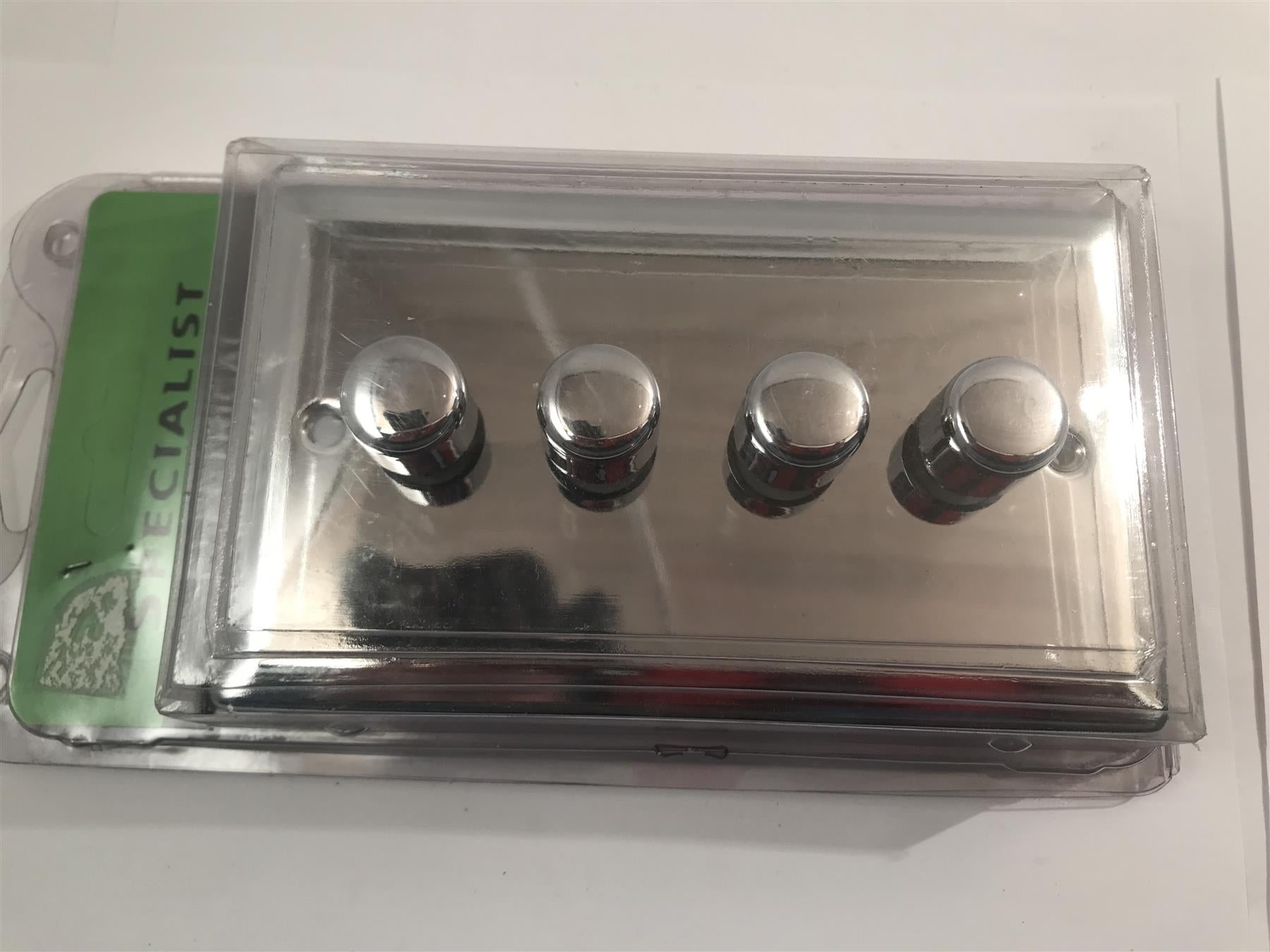 Specialist 4 Gang Dimmer Switch 400W Polished Chrome  SEC44