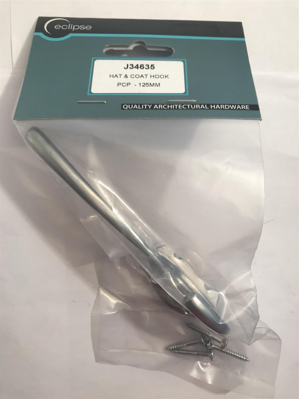 Eclipse Hat & Coat Hook Polished Chrome Plated 125mm  J34635