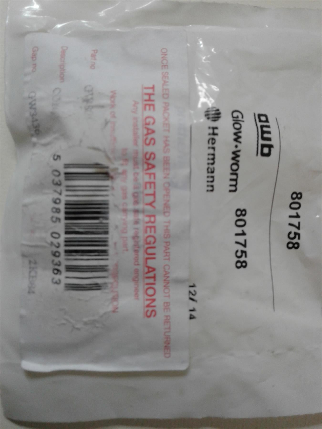 NEW GLOW WORM HIDEAWAY FF BOILER KNOB DIAL CONTROL 801758