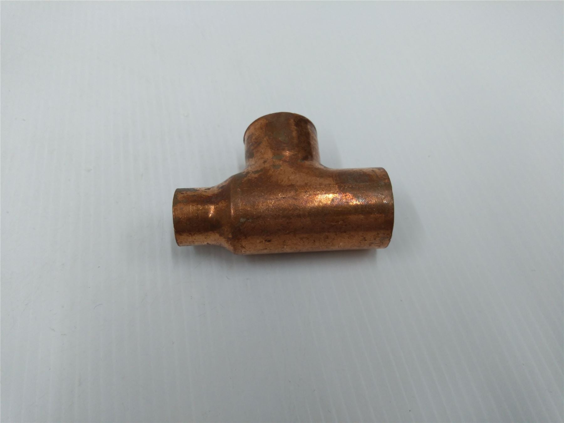 5 x COPPER REDUCED TEE 22mm x 22mm x 15mm END FEED COUPLER PIPE FITTING