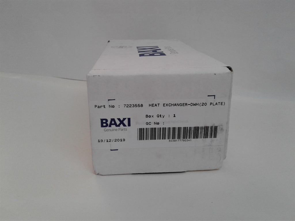 New Baxi Potterton DHW 20 Plate Heat Exchanger 7223558 248723 Genuine Part