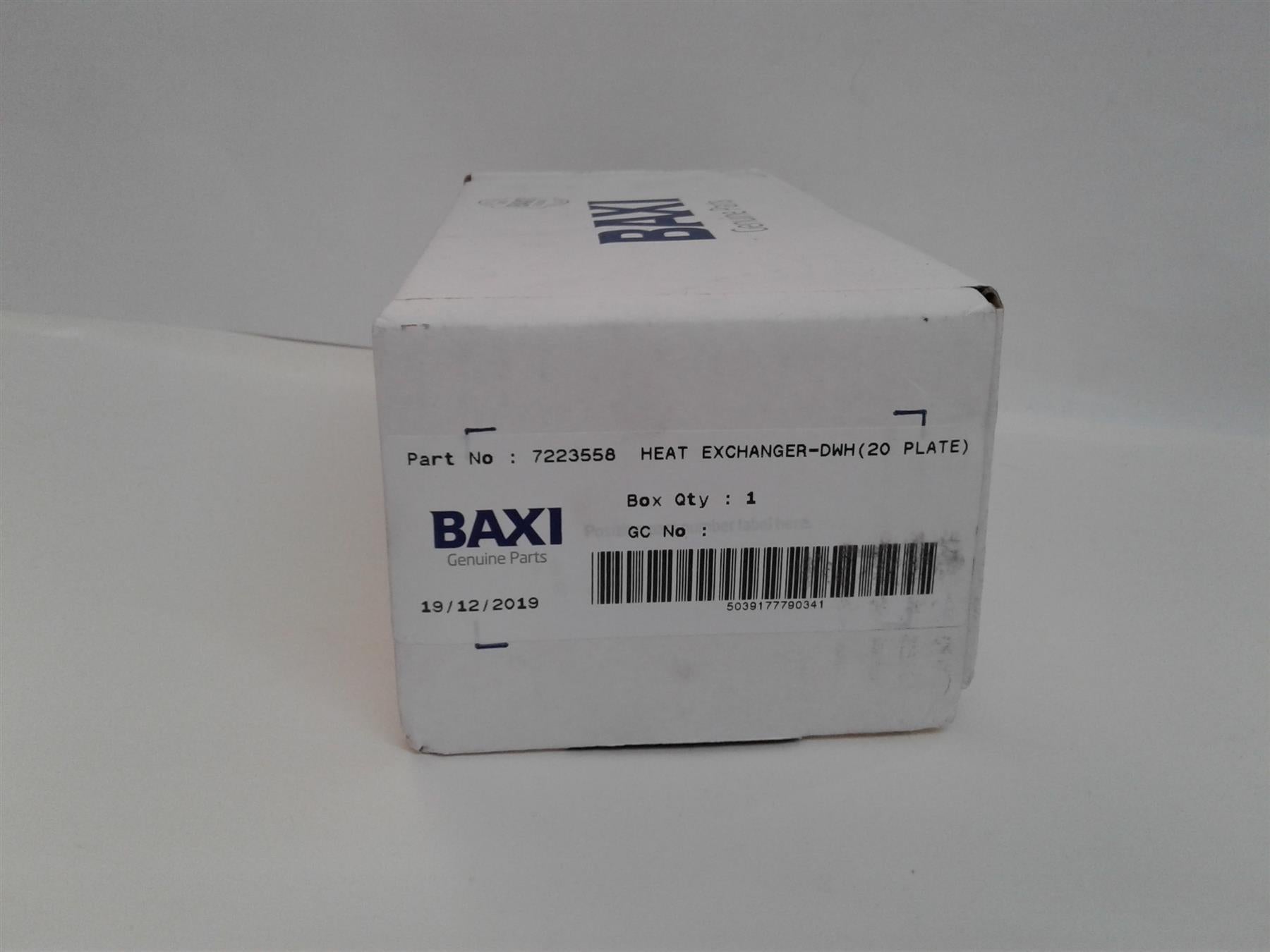 New Baxi Potterton DHW 20 Plate Heat Exchanger 7223558 248723 Genuine Part