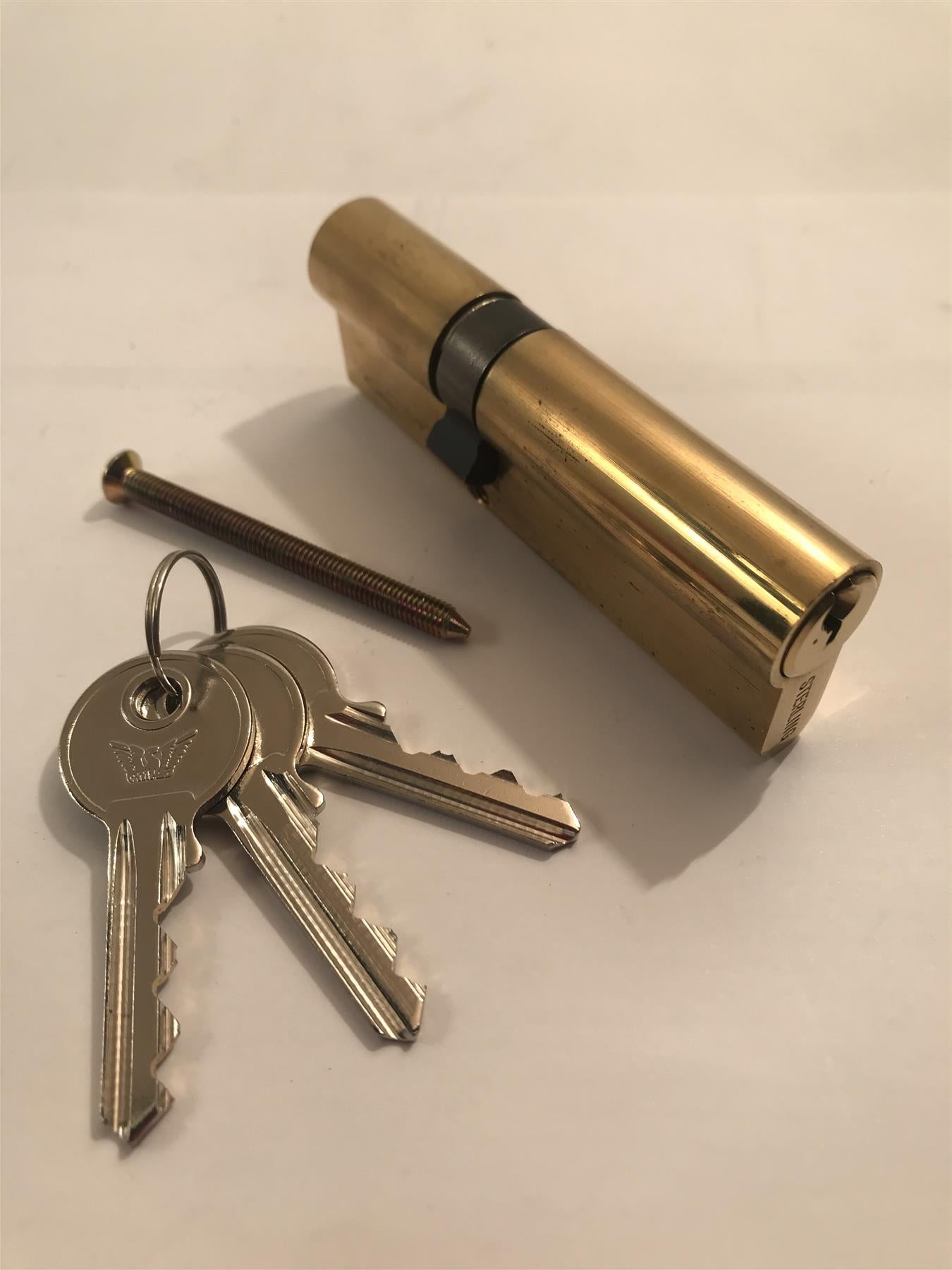 Sterling EPB006 Double Euro 5 Pin Cylinder 90mm (35x55), Polished Brass