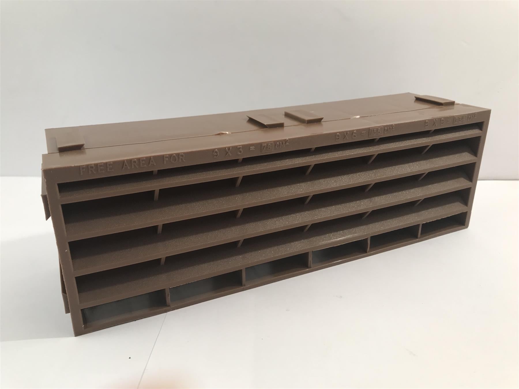 9" x 3" Brown Interlocking Air Brick