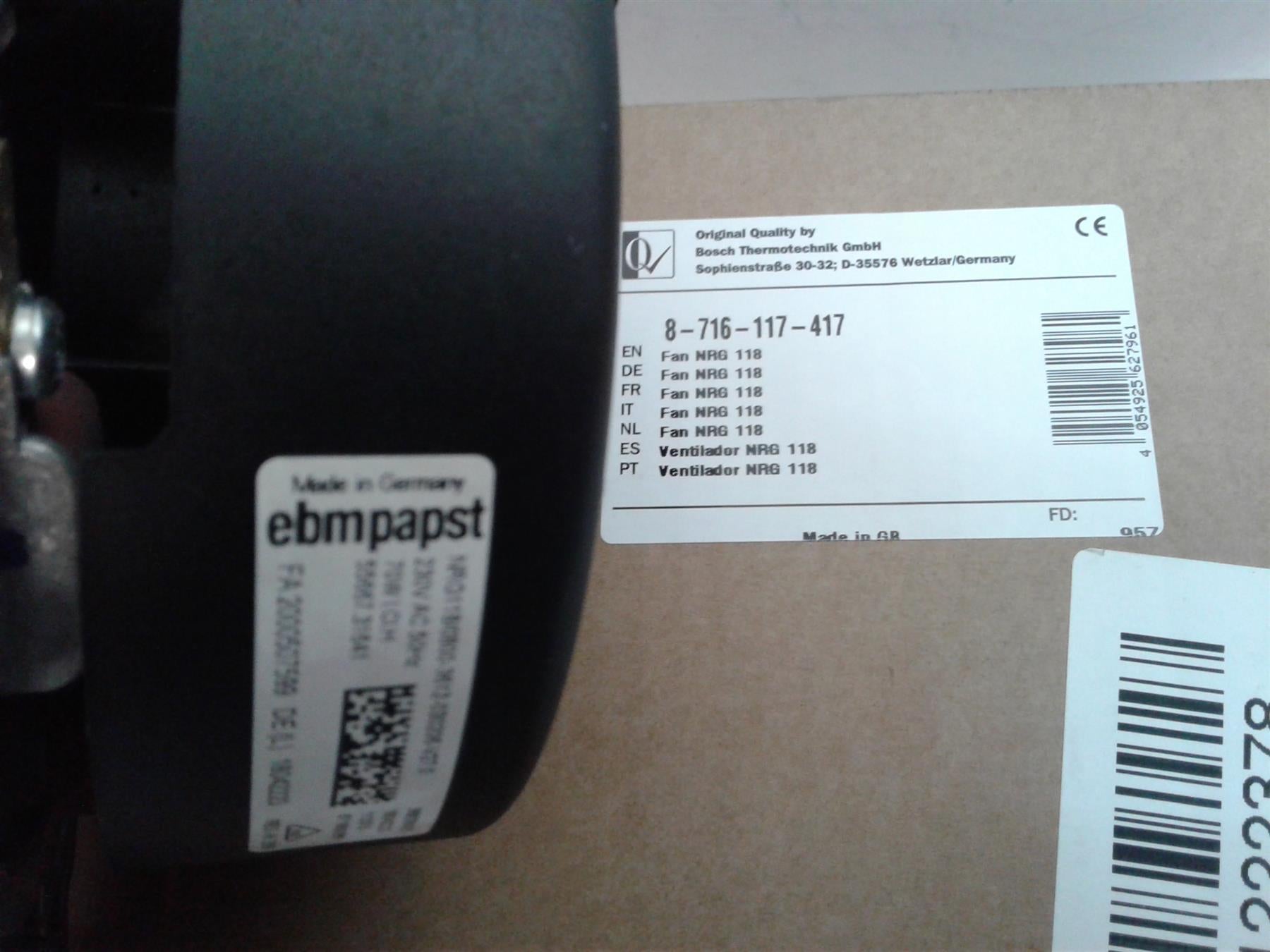 Worcester Bosch Greenstar CDi Compact Fan Assembly (8716117417)